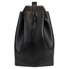Used Hermès Black Swift Leather Unisex Sling Backpack 
