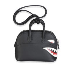 Hermès Black Swift Mini Bolide Shark Bag Charm