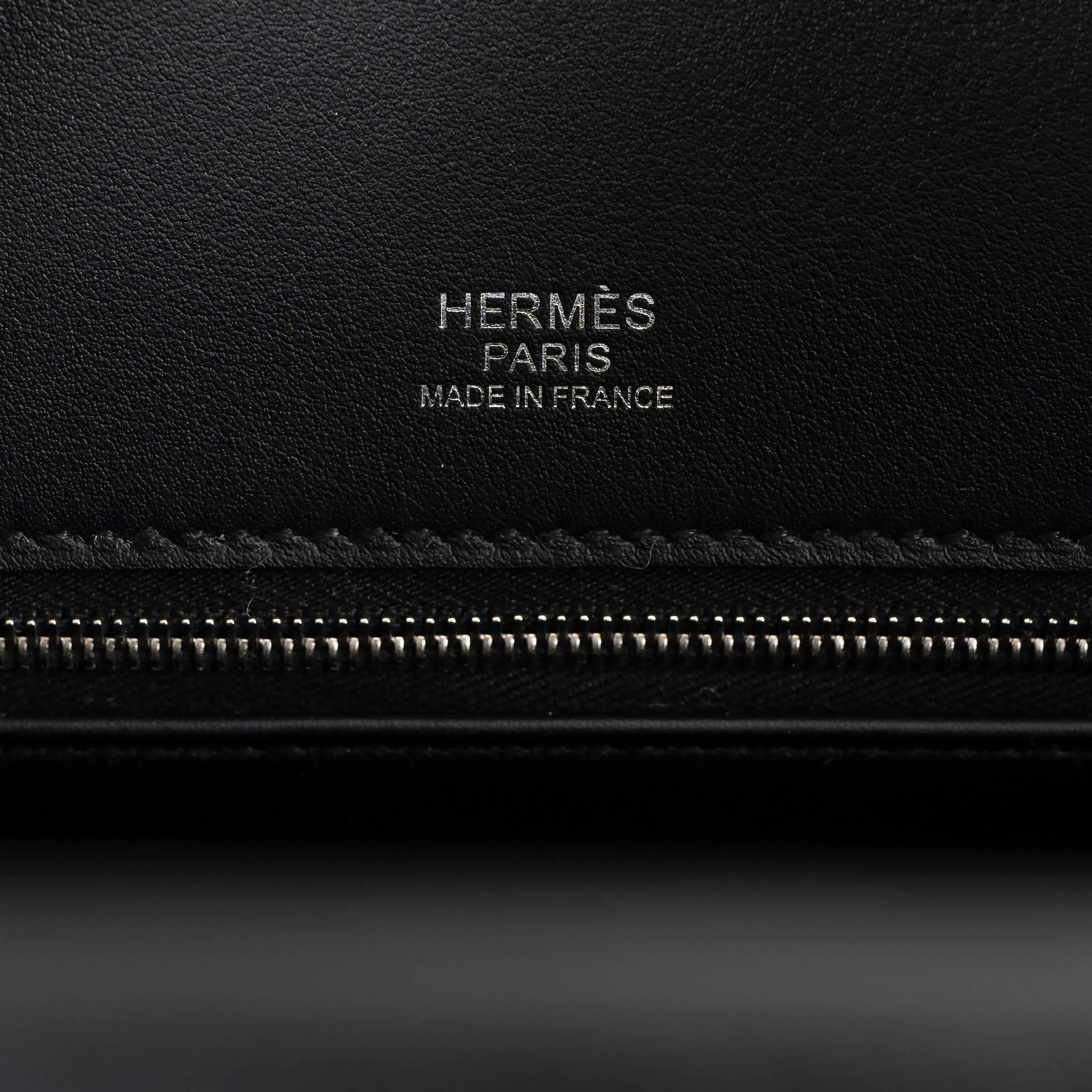 HERMES noir Swift & Tuffetage velours BIRKIN 30 COTE-A-COTE Sac en vente 2
