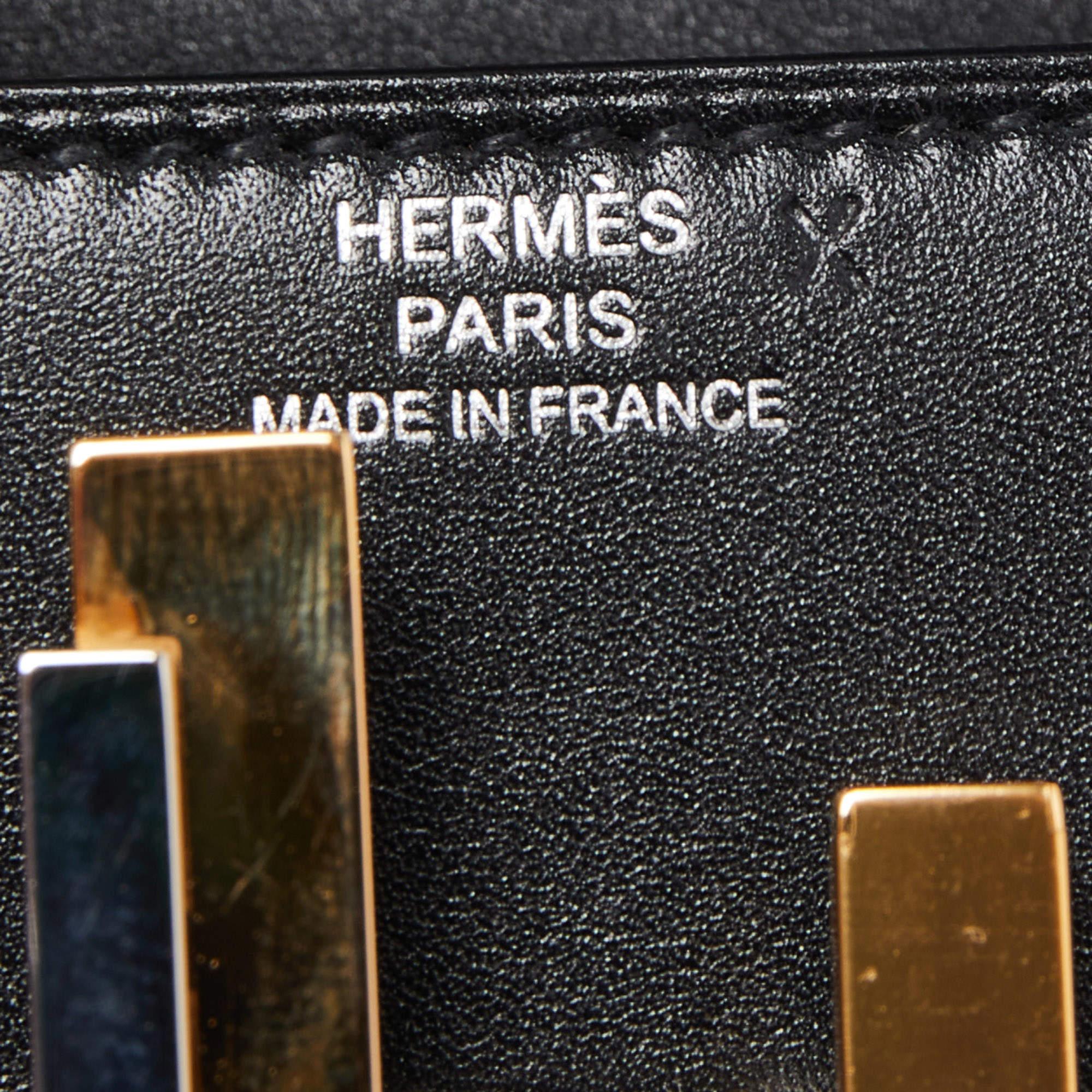 Hermes Black Tadelakt Leather Cinhetic To Go Wallet For Sale 5