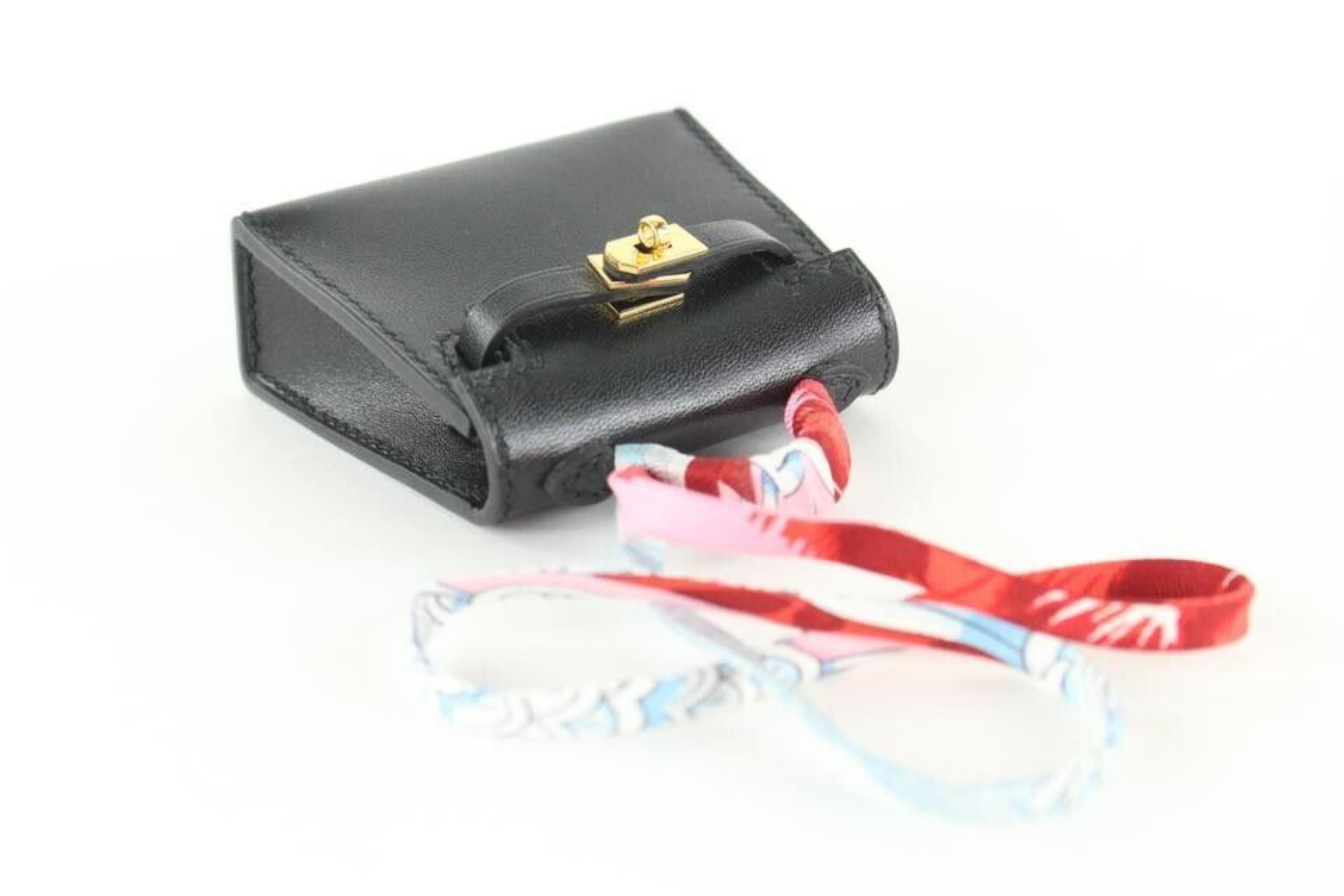 Hermès Black Tadelkat Micro Mini Kelly Twilly Bag Charm 2H414 In New Condition For Sale In Dix hills, NY