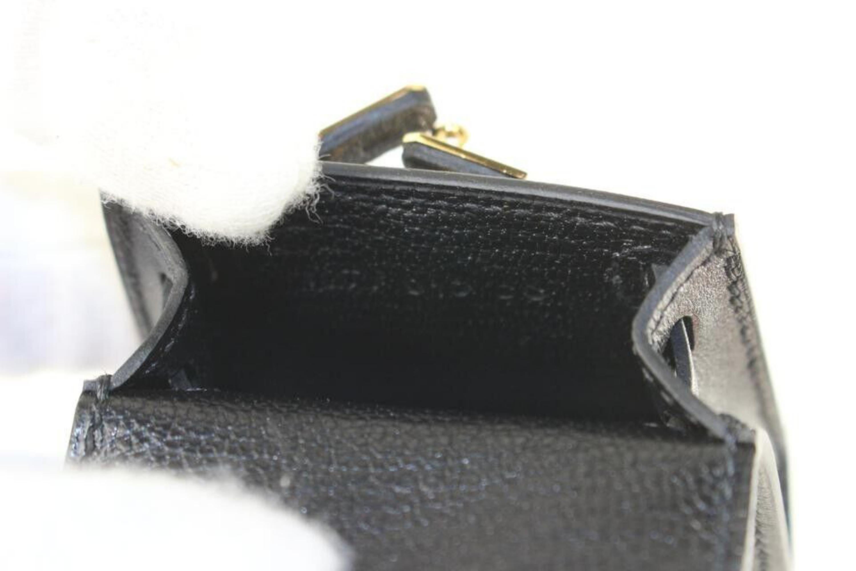Hermès Black Tadelkat Micro Mini Kelly Twilly Bag Charm 2H414 For Sale 1
