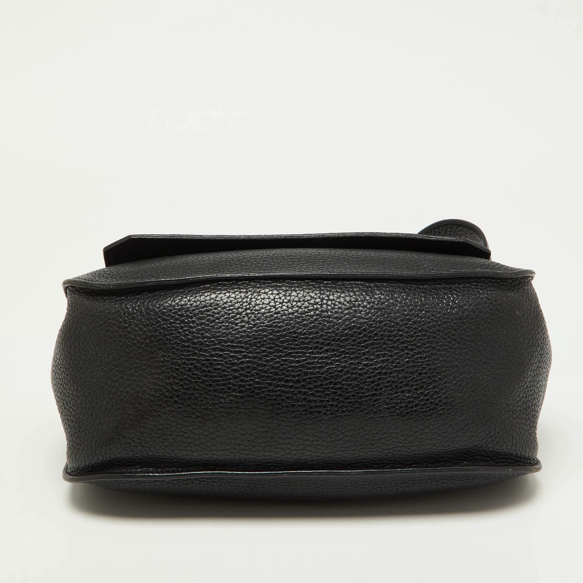 Hermes Black Taurillion Clemence Leather Palladium Finish Jypsiere 28 Bag For Sale 1