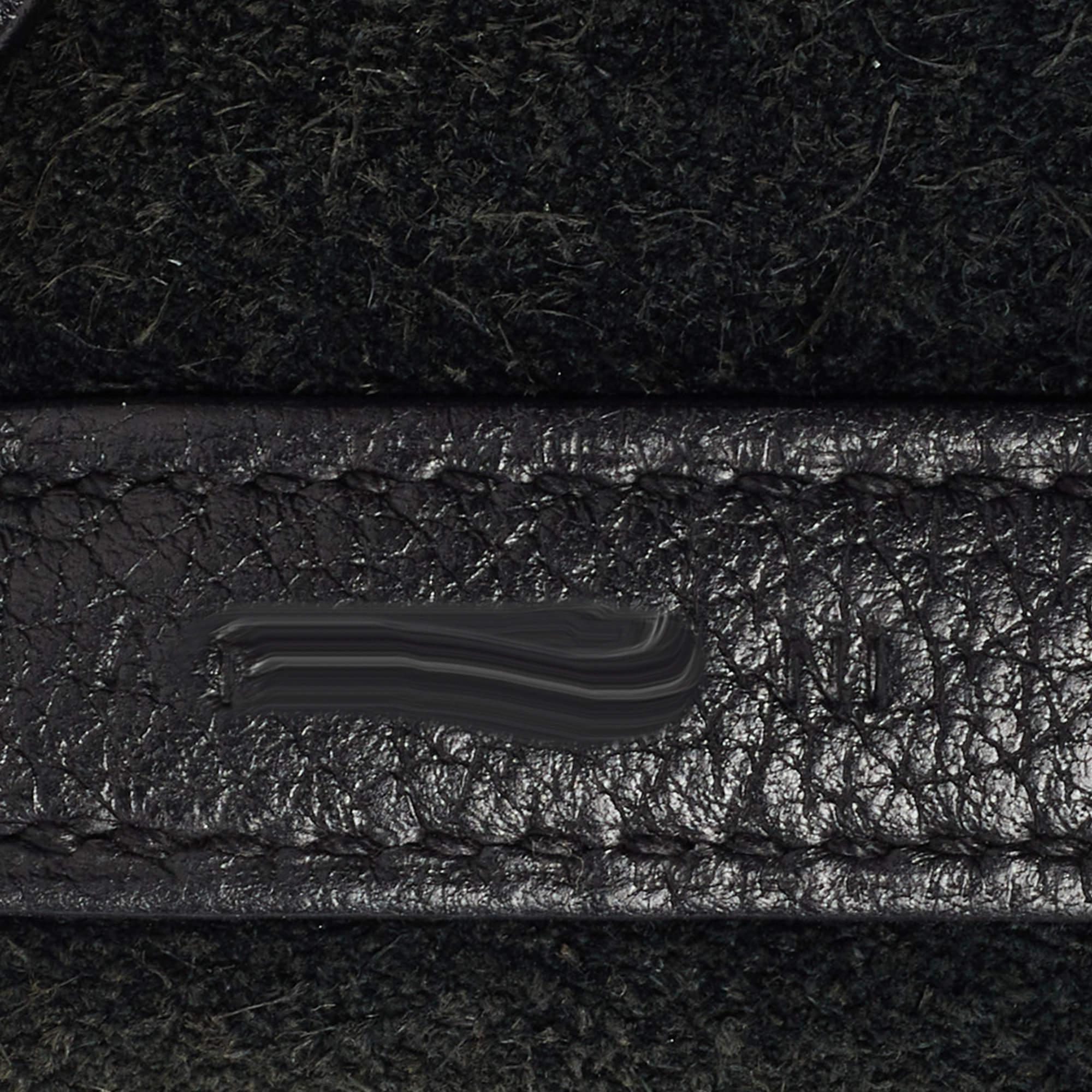 Hermes Taurillion Clemence Schwarze Tasche aus Leder mit Picotinschloss 18 aus Leder im Angebot 8