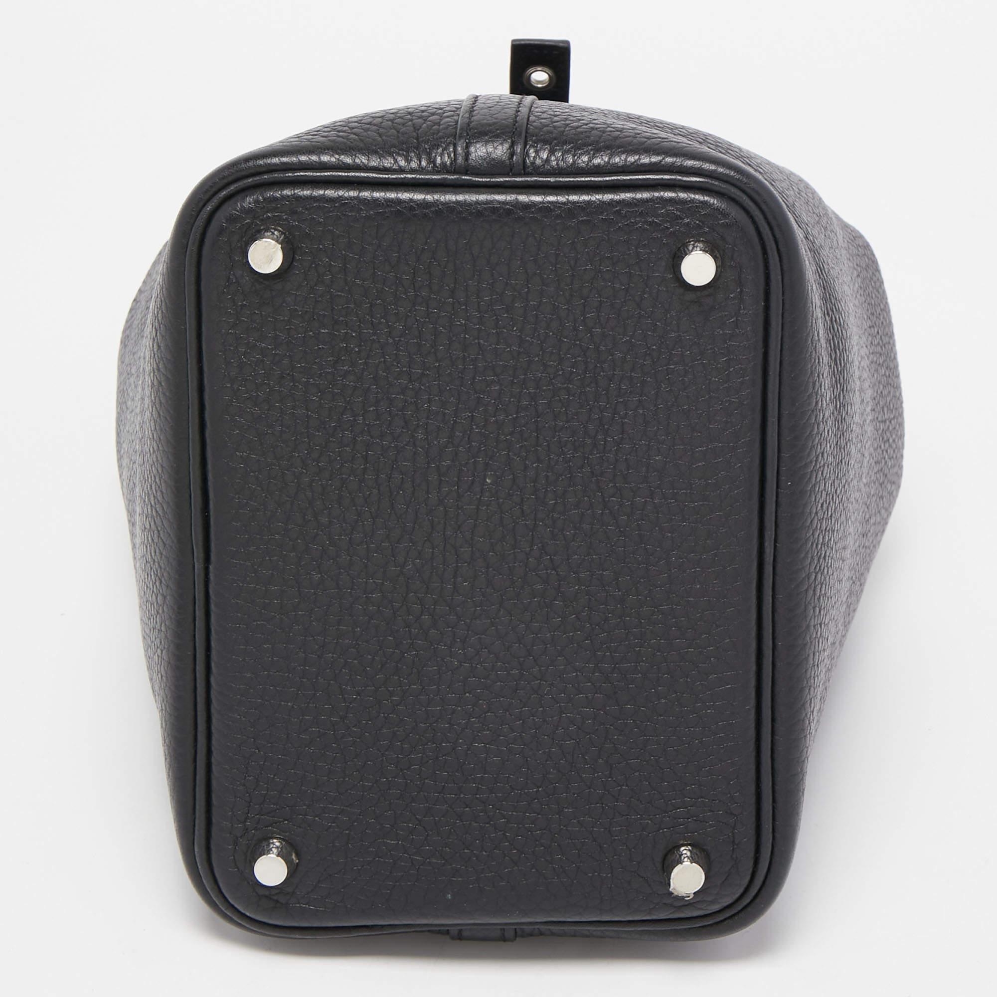 Hermes Black Taurillion Clemence Leather Picotin Lock 18 Bag 9