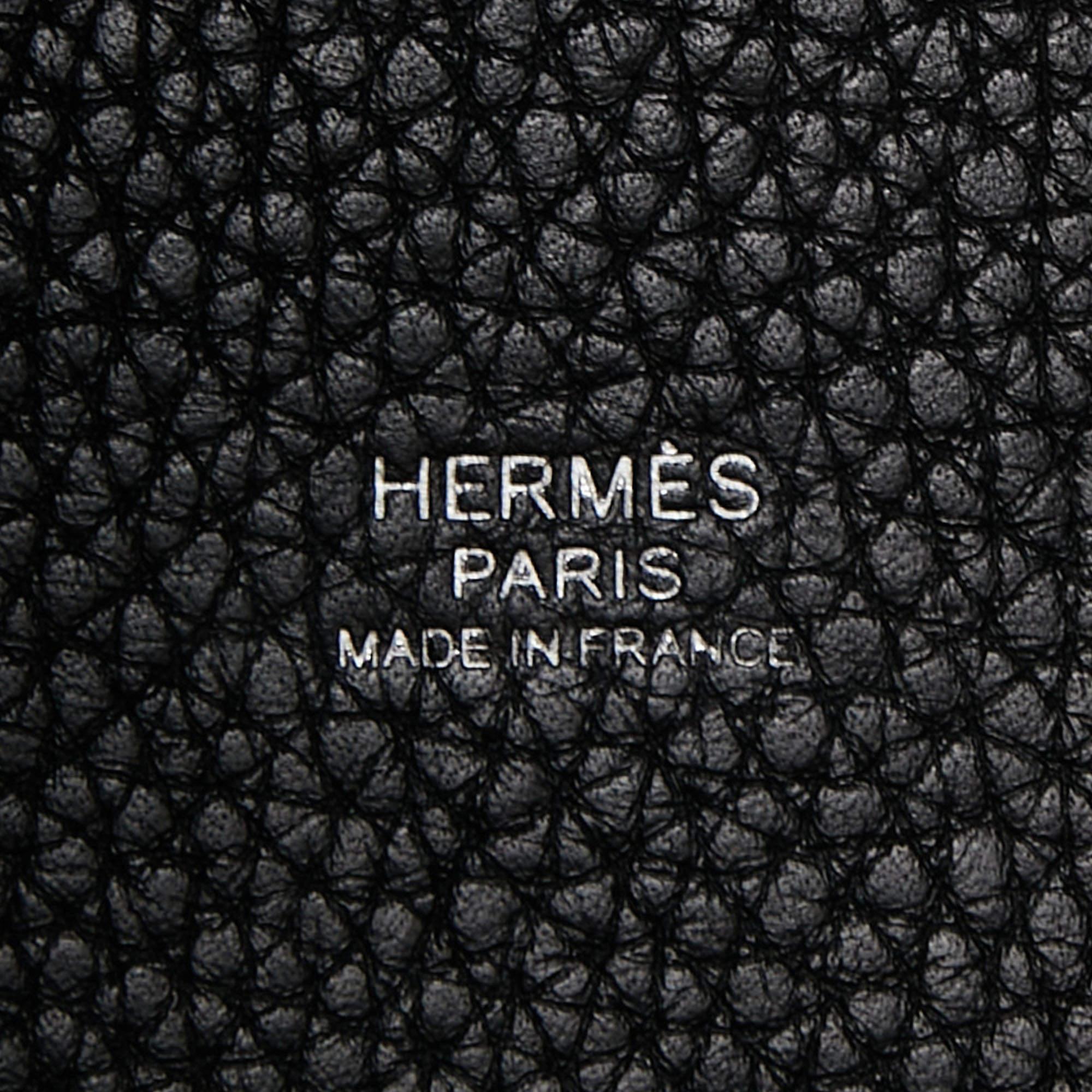 Hermes Black Taurillion Clemence Leather Picotin Lock 18 Bag 11