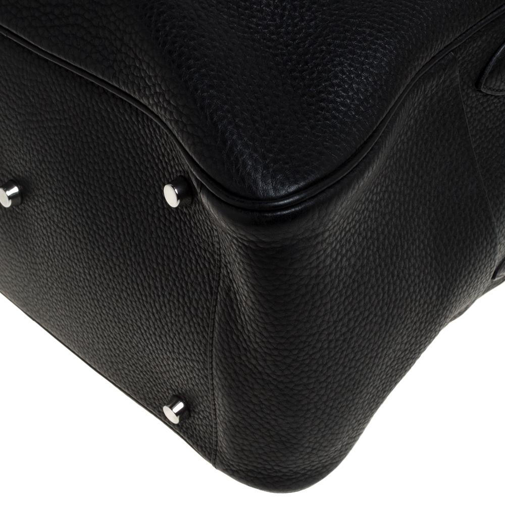 Hermes Black Taurillon Clemence Leather Palladium Hardware Lindy 34 Bag 2