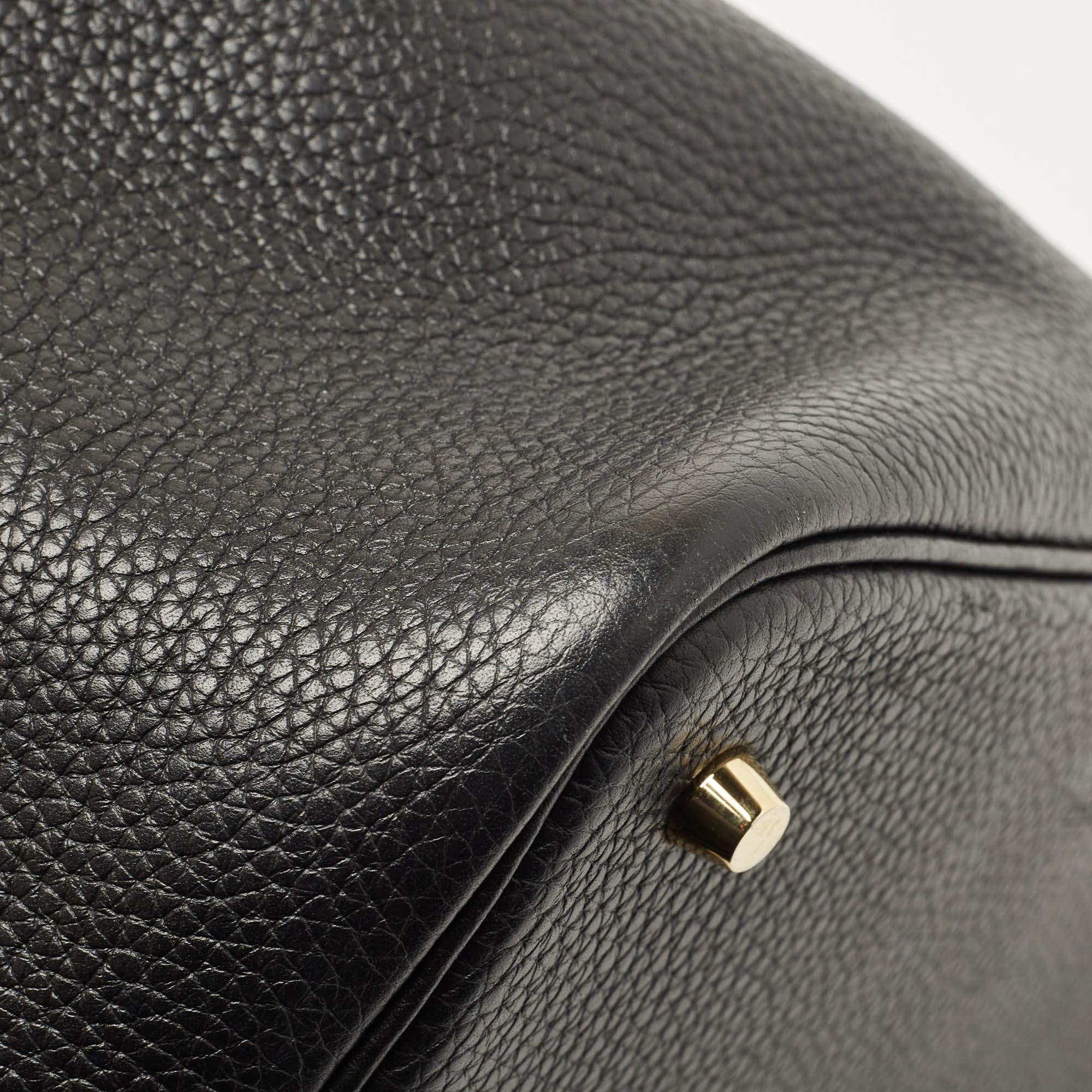 Hermes Black Taurillon Clemence Leather Picotin Lock 22 Bag 10