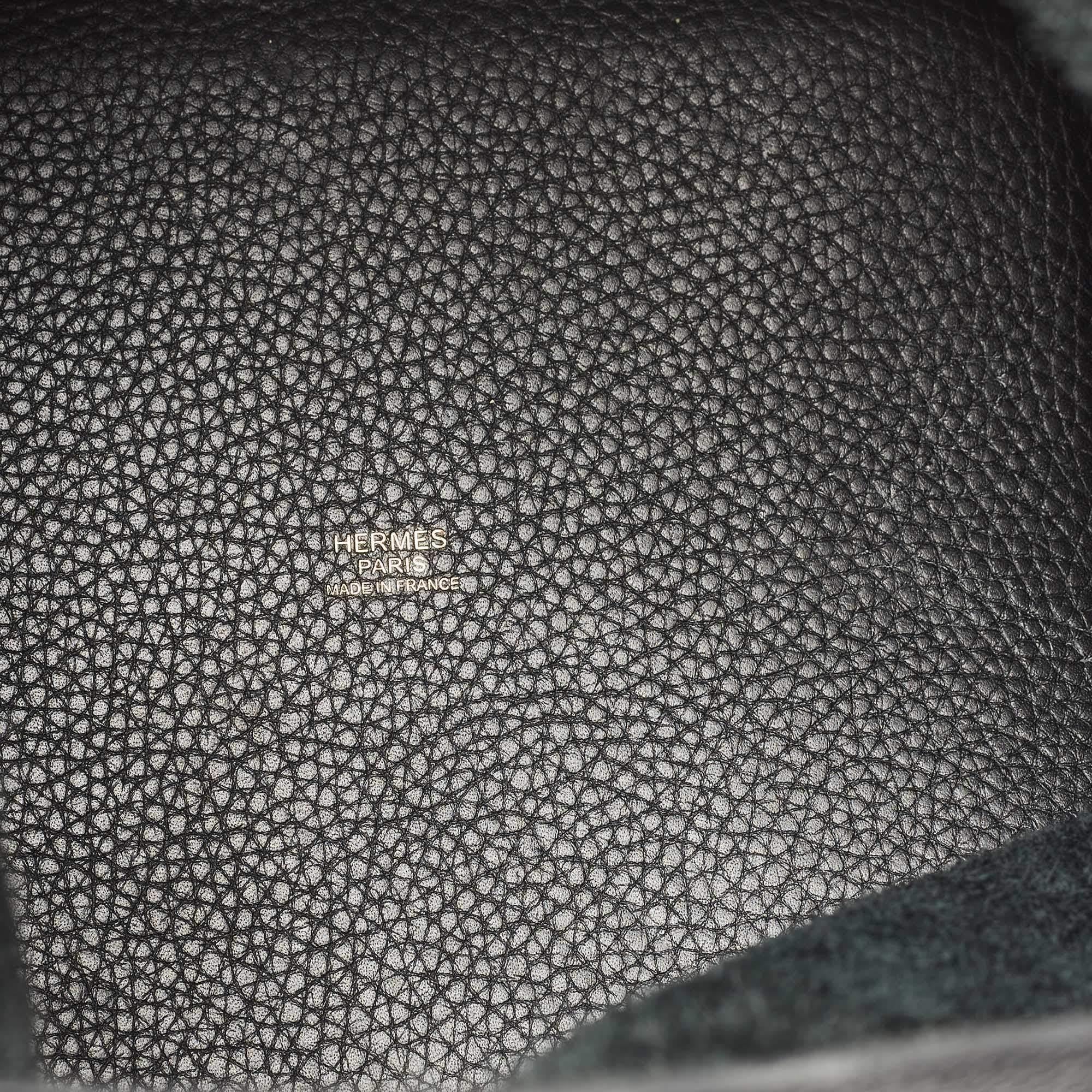 Hermes Black Taurillon Clemence Leather Picotin Lock 22 Bag 3
