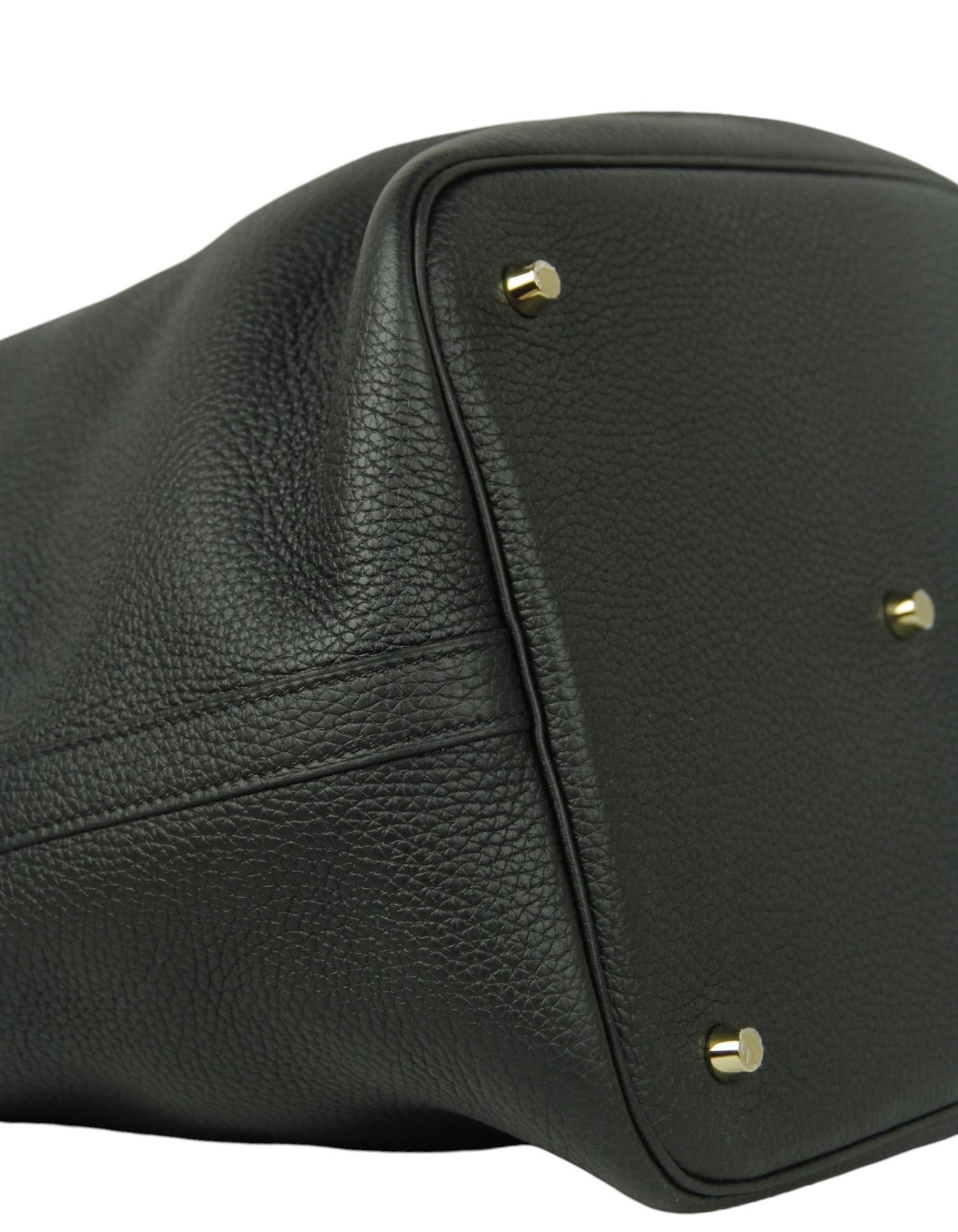 Hermes Black Taurillon Clemence Leather Picotin Lock 26PM Bag 2