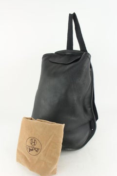 Hermès Black Taurillon Clemence Leather Sherpa Sling Backpack 1110h11