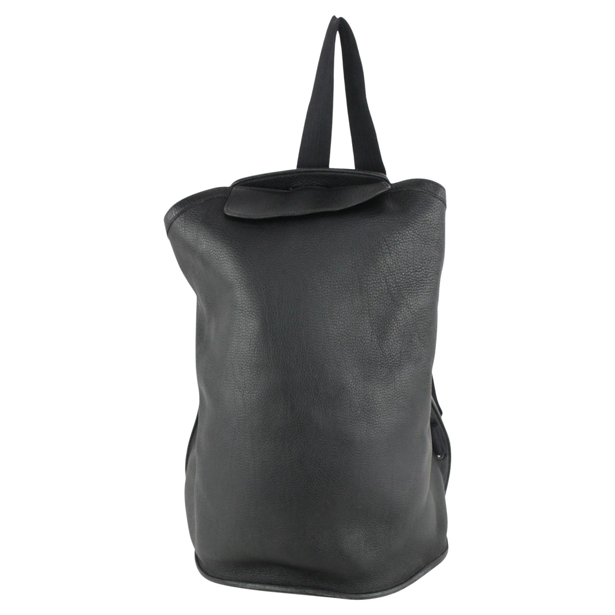 Hermès Black Taurillon Clemence Leather Sherpa Sling Backpack 1110h11 at  1stDibs