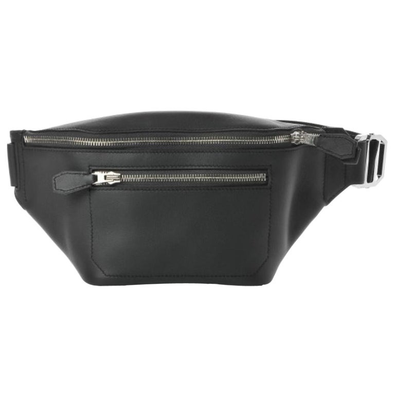 Hermes Black Taurillon Cristobal Cityslide Belt Bag