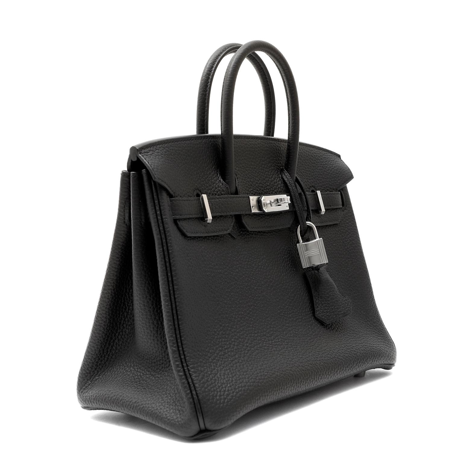 Hermès Black Togo 25 cm Birkin Bag In New Condition In Palm Beach, FL
