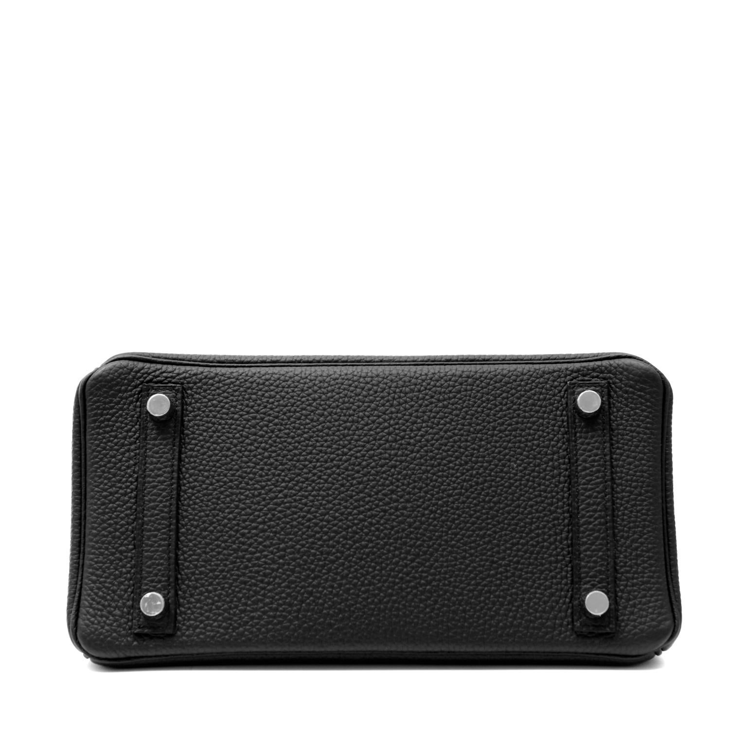 Women's Hermès Black Togo 25 cm Birkin Bag