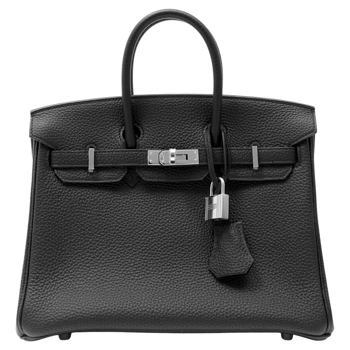 Hermès Black Togo 25 cm Birkin Bag