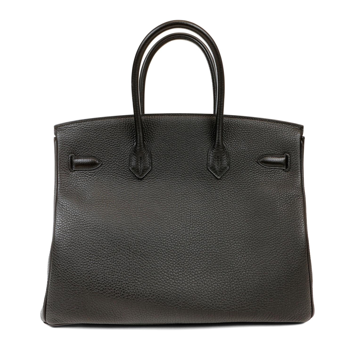 Noir Hermès Black Togo 35 cm Birkin avec Palladium