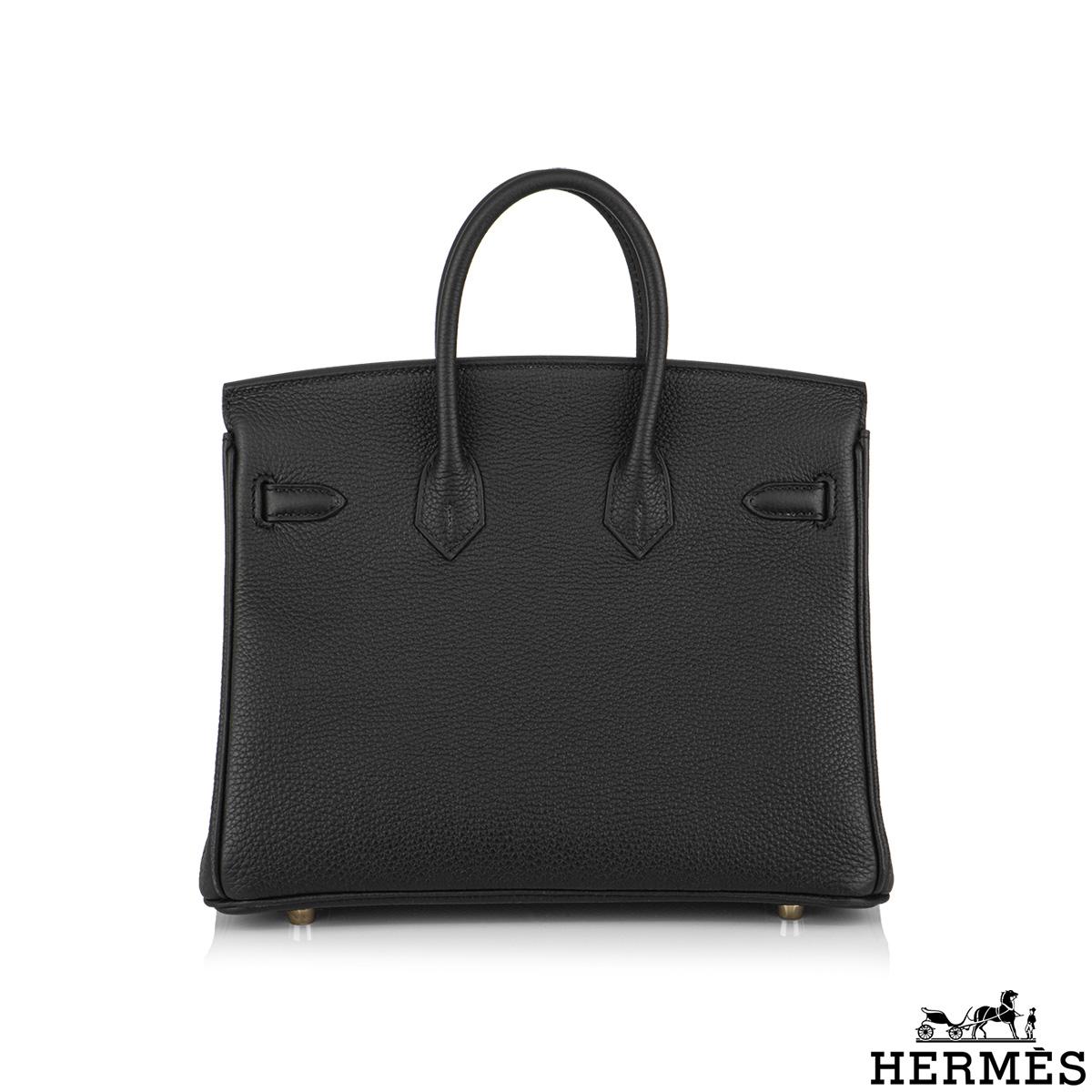 Hermès Black Togo Birkin 25cm GHW 2023  In New Condition For Sale In London, GB