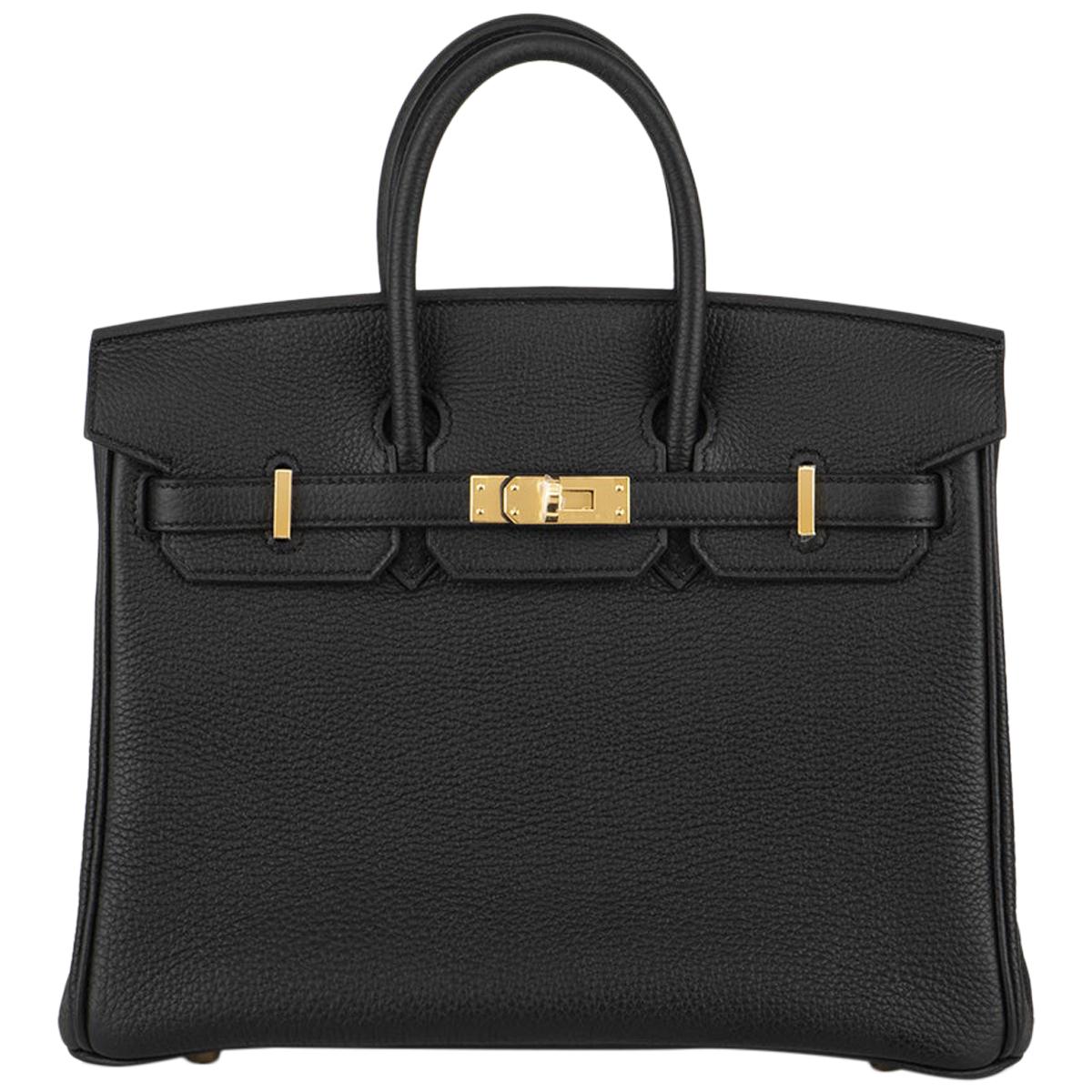 Hermès Black Togo Birkin 25cm GHW 2023  For Sale