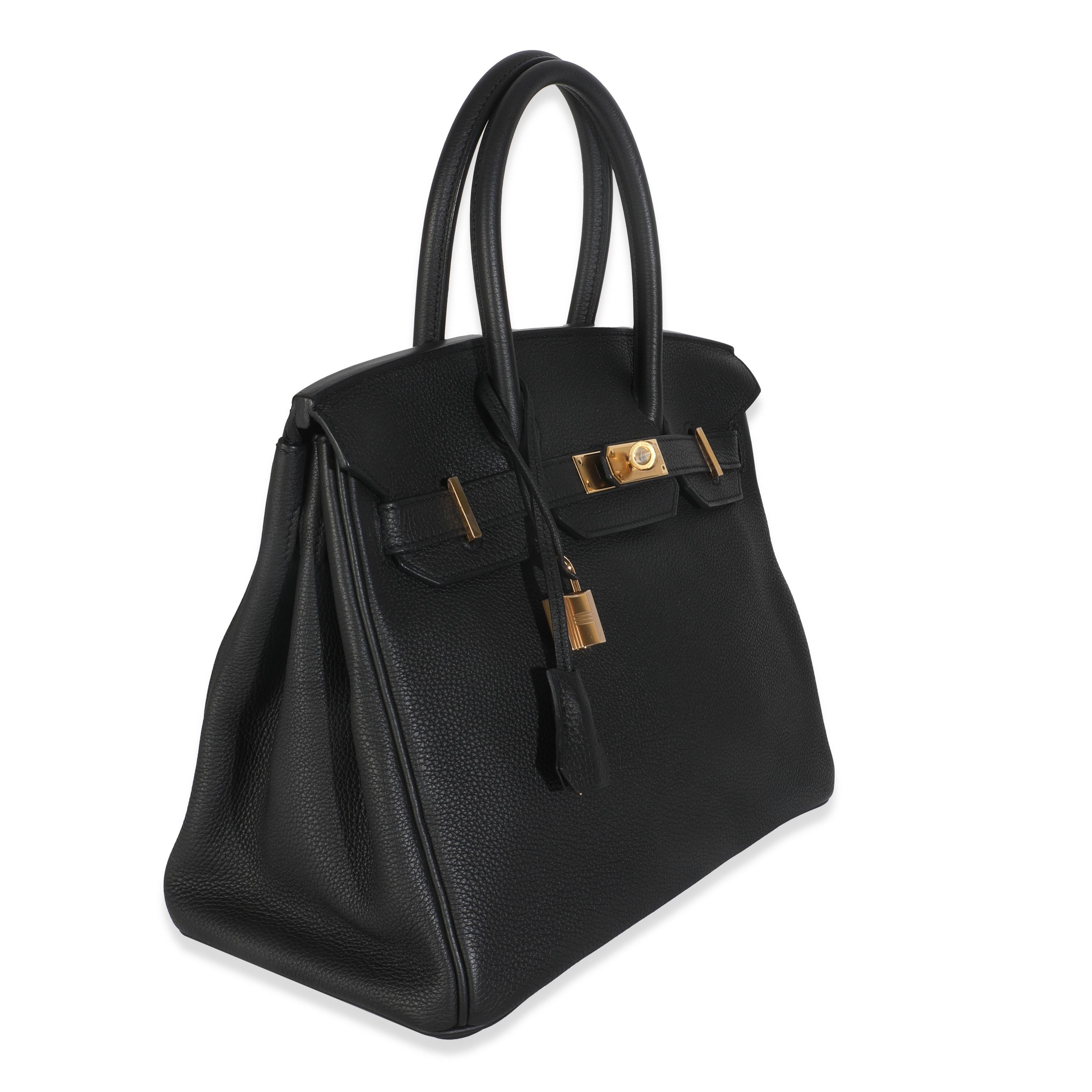 Noir Hermès Black Togo Birkin 30 GHW en vente