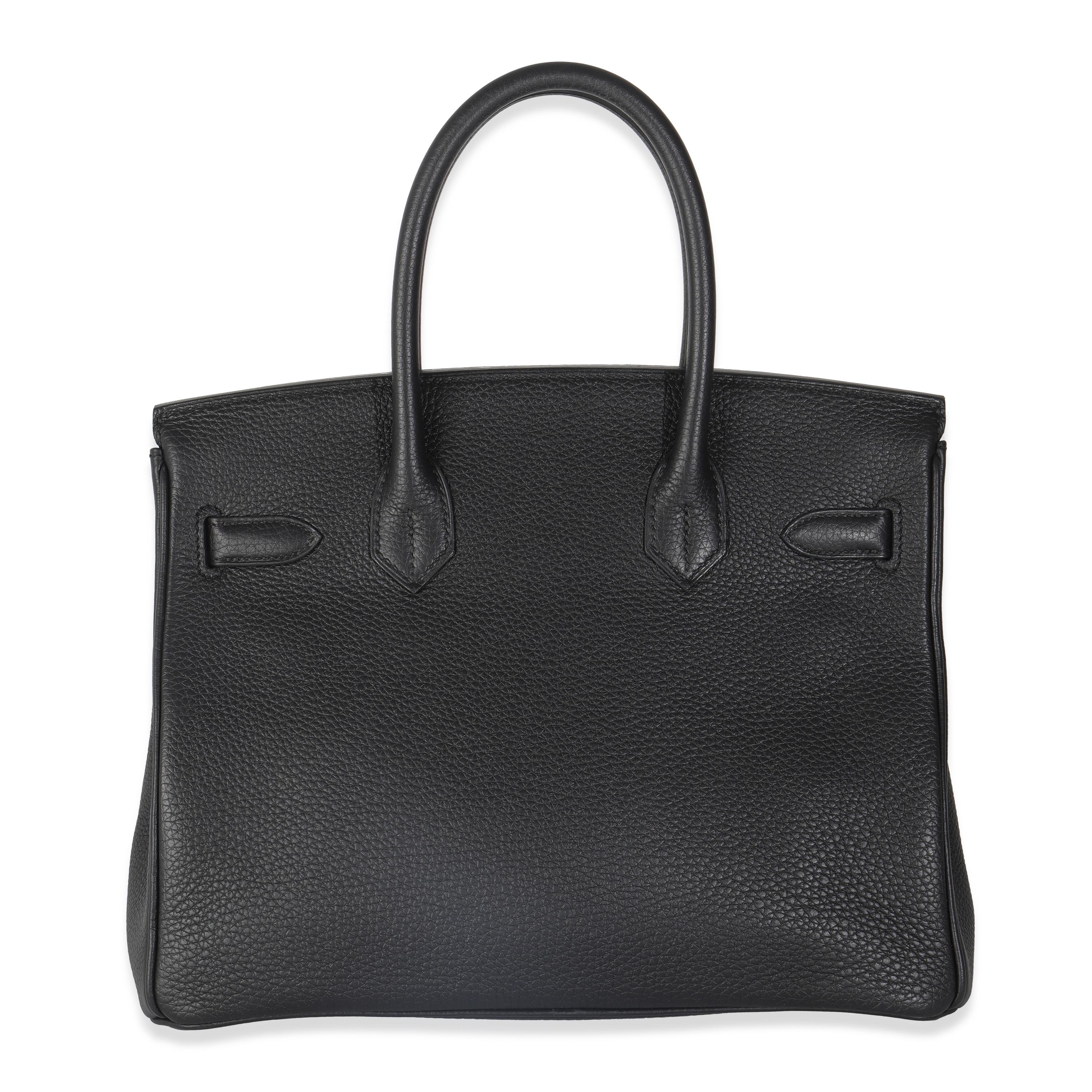 Listing Title: Hermès Black Togo Birkin 30 PHW
SKU: Z144722
Condition: Pre-owned 
Condition Description: The elusive Birkin bag from Hermès was designed after then-artistic director, Jean-Louis Dumas, was sat next to Jane Birkin on a flight from