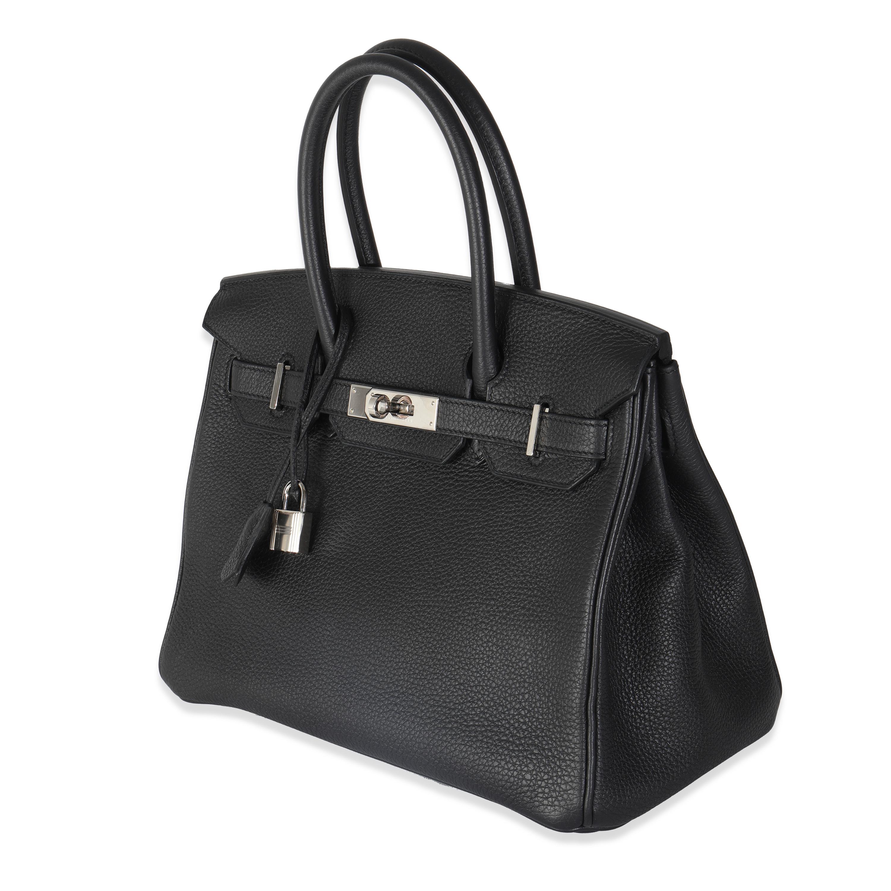 Women's or Men's Hermès Black Togo Birkin 30 PHW