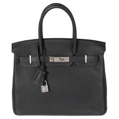 Hermès Birkin 30 PHW nera Togo