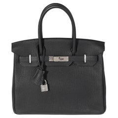 Shop Women's Hermes Birkin Bag 30cm in Black Togo Leather