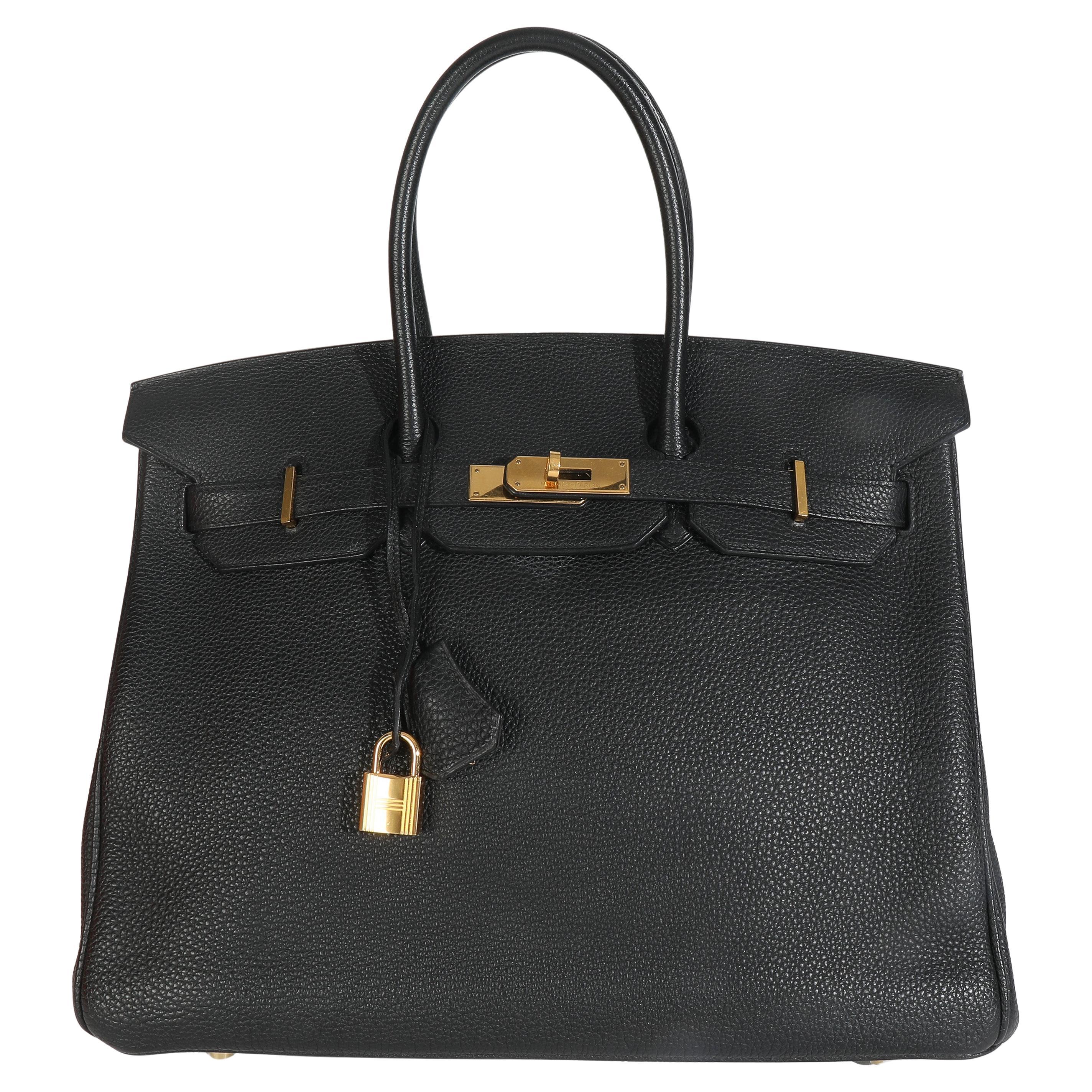 Hermès Schwarz Togo Birkin 35 GHW