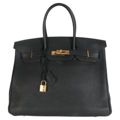 Hermès Schwarz Togo Birkin 35 GHW