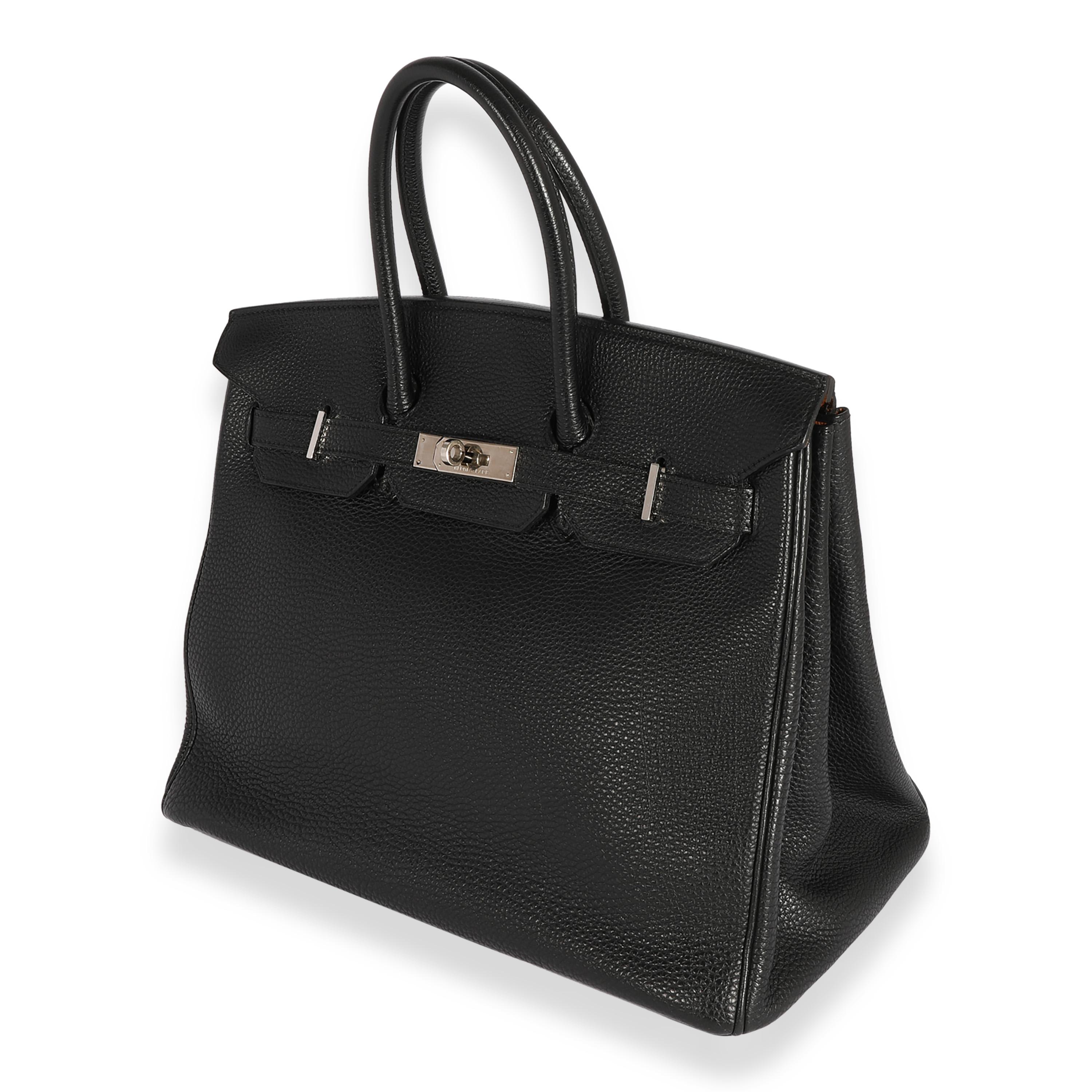 Hermès Birkin 35 Togo noir PHW Excellent état - En vente à New York, NY