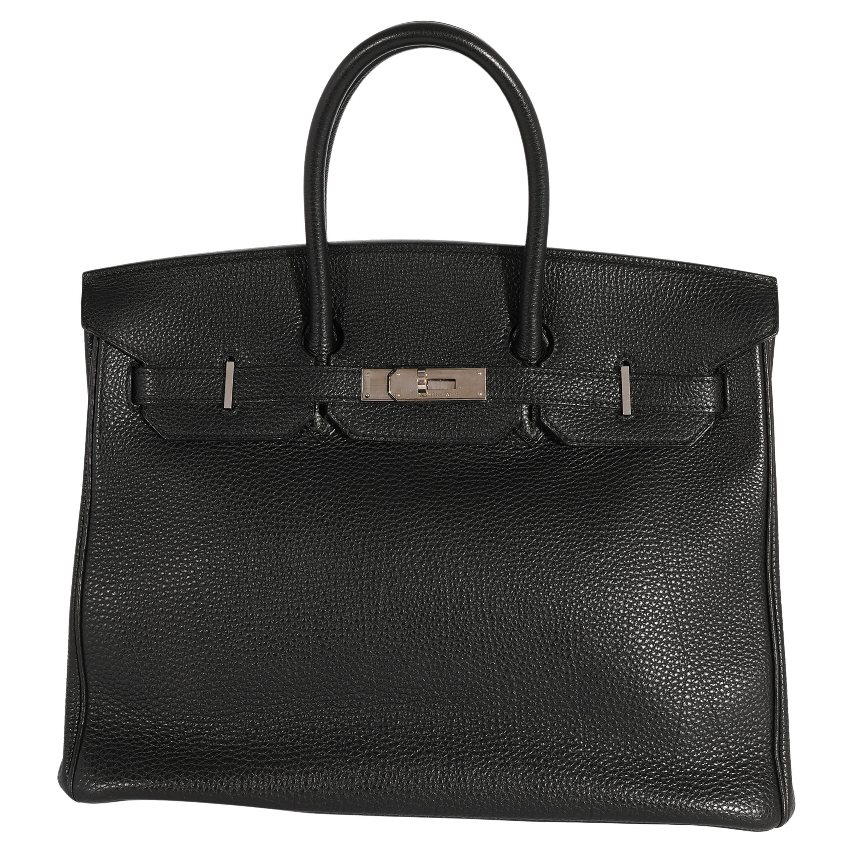 Hermès Black Togo Birkin 35 PHW For Sale