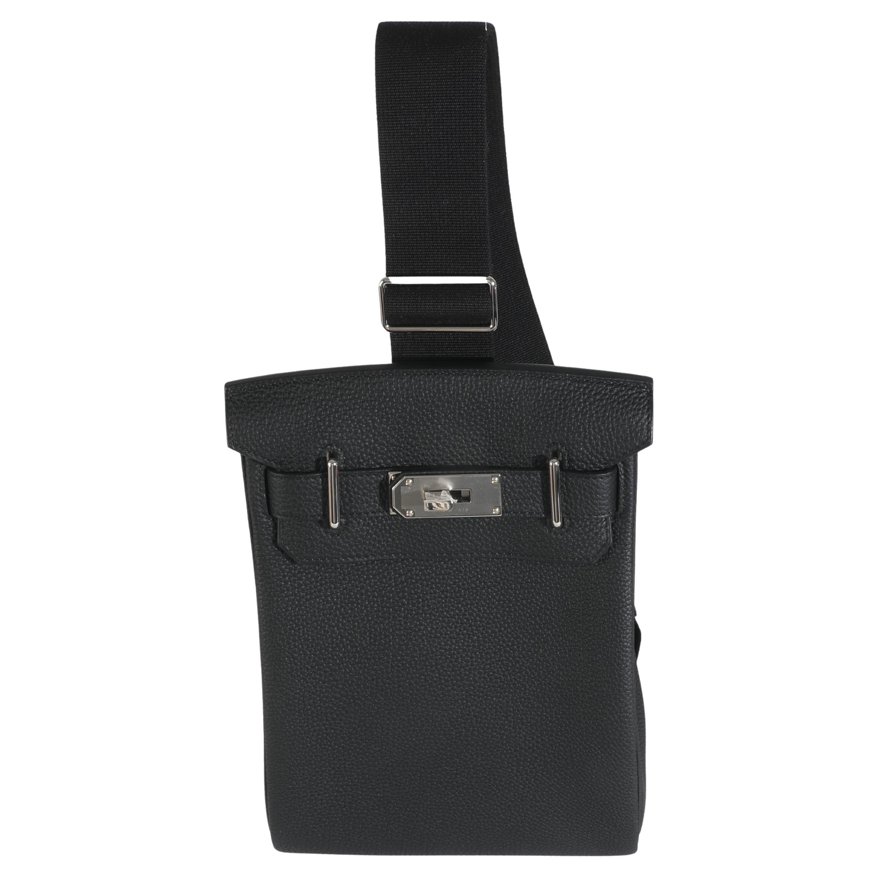 Hermès Black Togo Hac A Dos PM Backpack PHW For Sale
