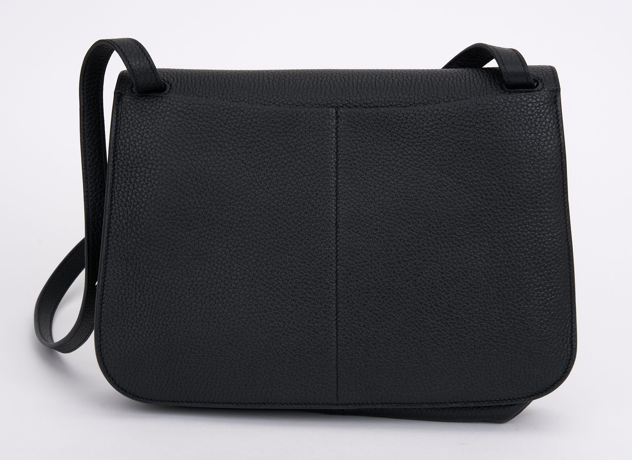 Hermès Black Halzan 31 Caban In Excellent Condition For Sale In West Hollywood, CA