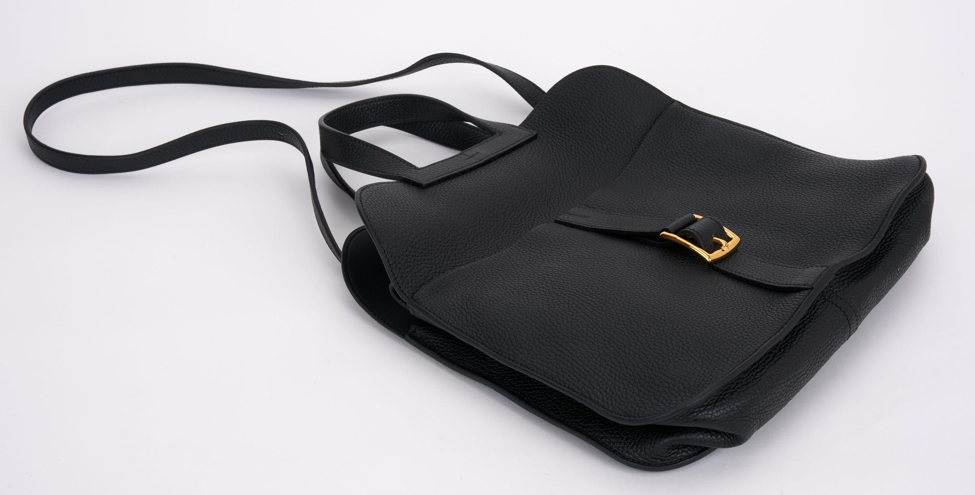 Women's Hermès Black Halzan 31 Caban For Sale
