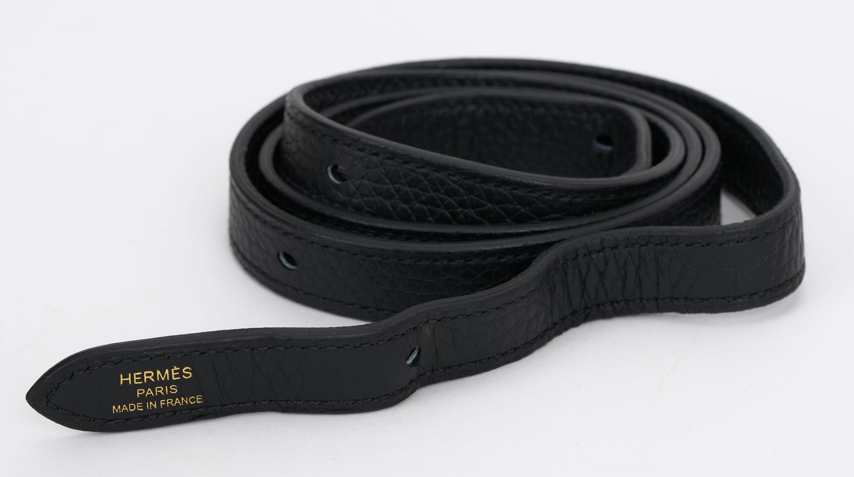 Hermès Black Halzan 31 Caban For Sale 5