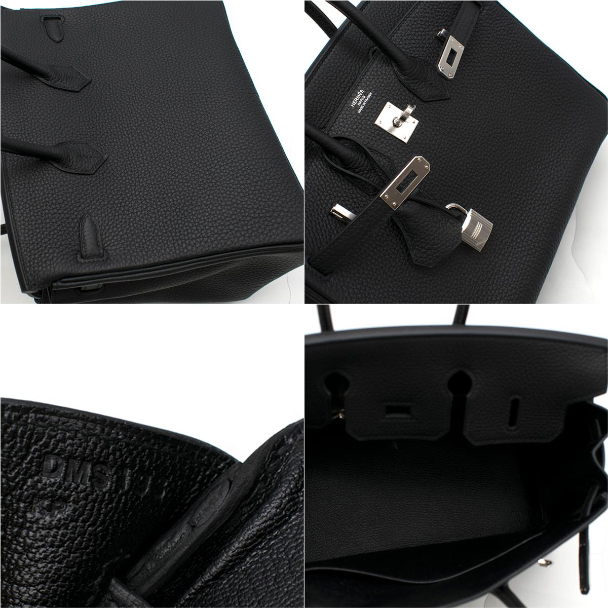 Hermes Black Togo Leather 25cm Birkin Bag	 4