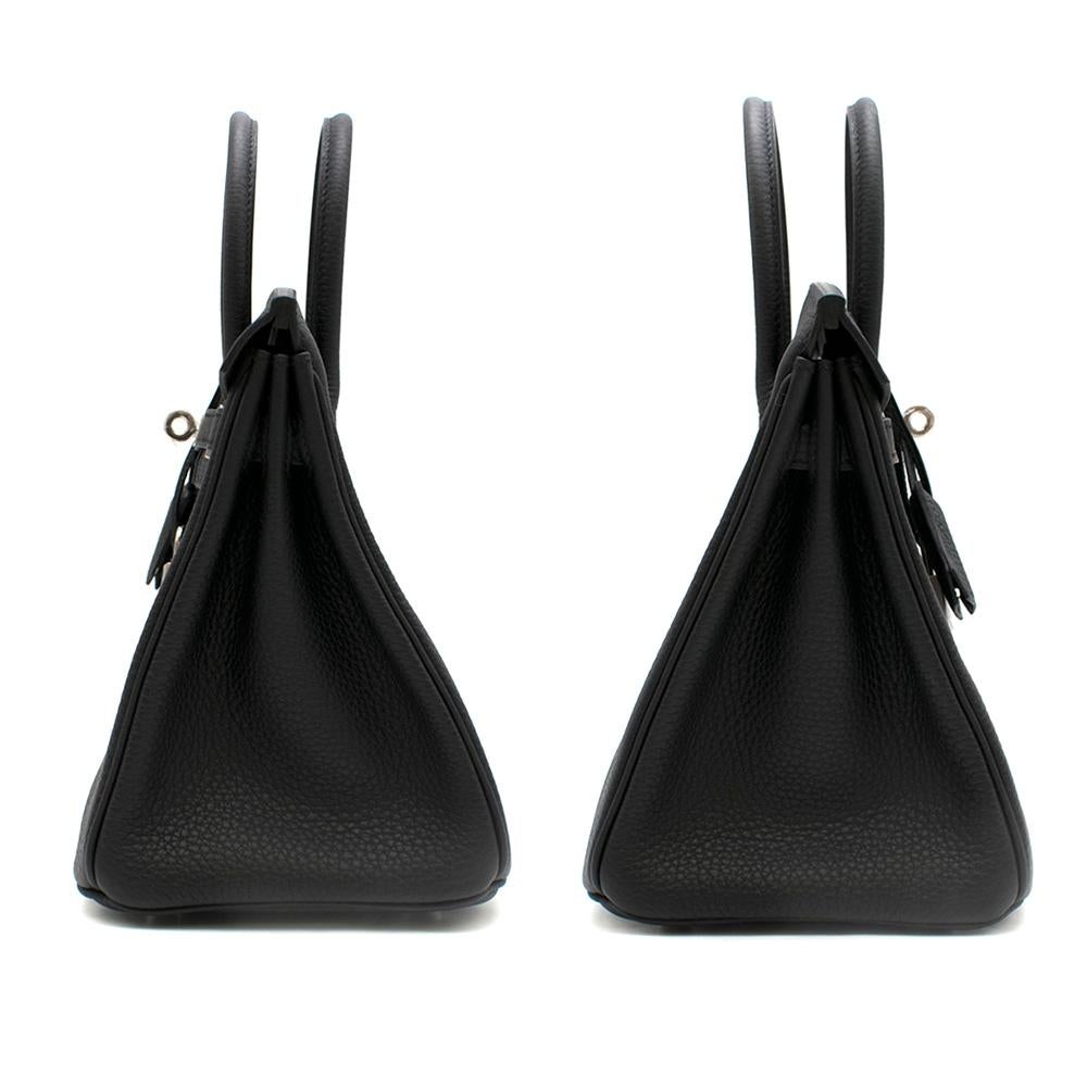 Women's Hermes Black Togo Leather 25cm Birkin Bag	