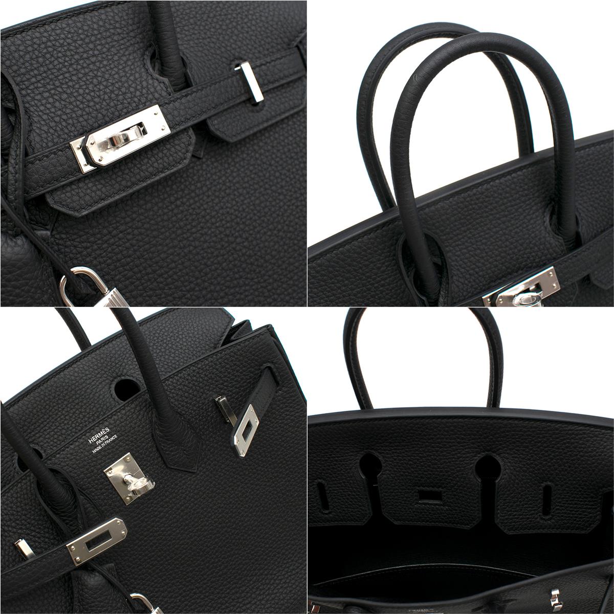 Hermes Black Togo Leather 25cm Birkin Bag	 3