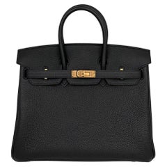 Hermès Black Togo Leather 25cm Birkin with GHW