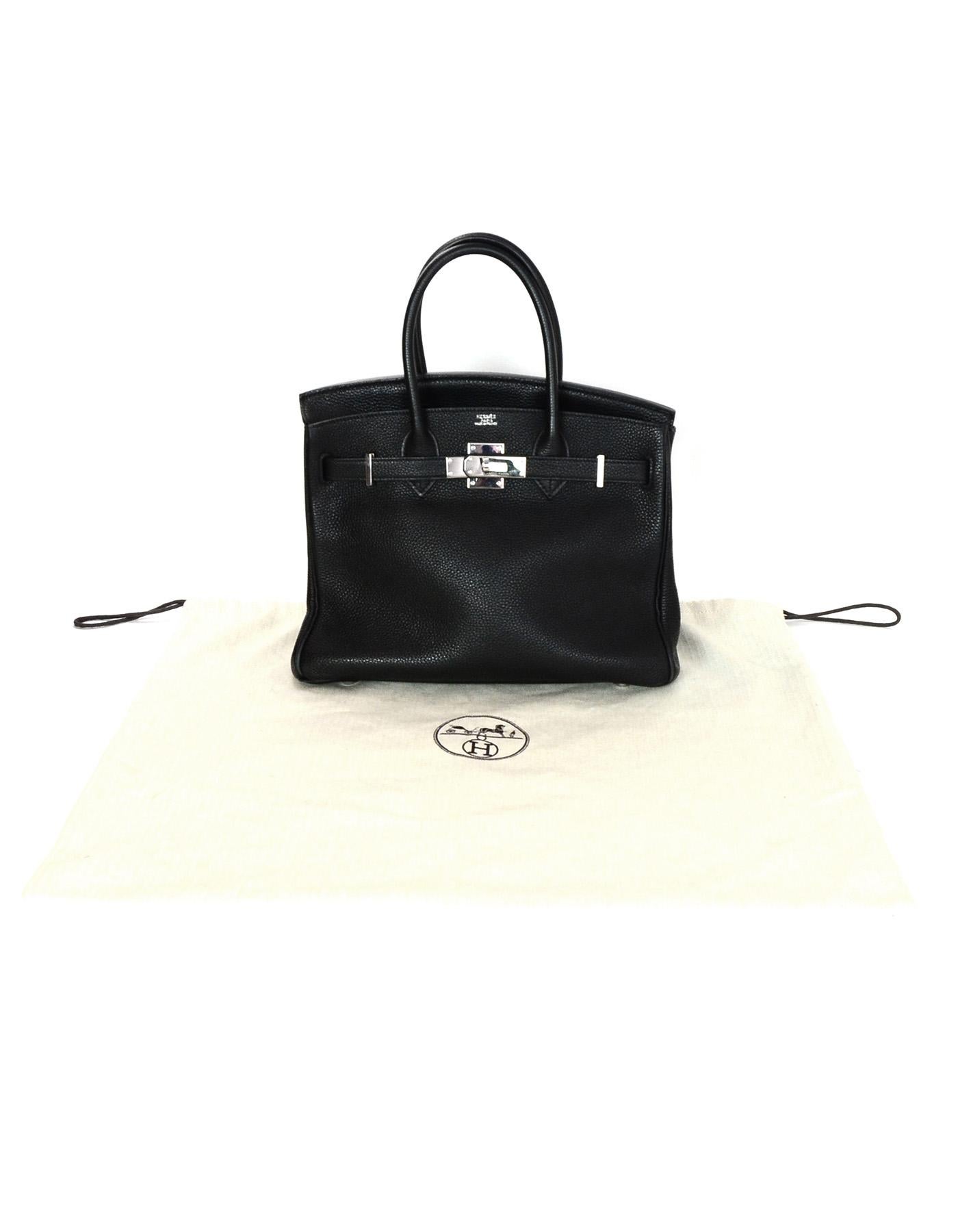 Hermes Black Togo Leather 30CM Birkin Bag w. Palladium/Silvertone Hardware 7