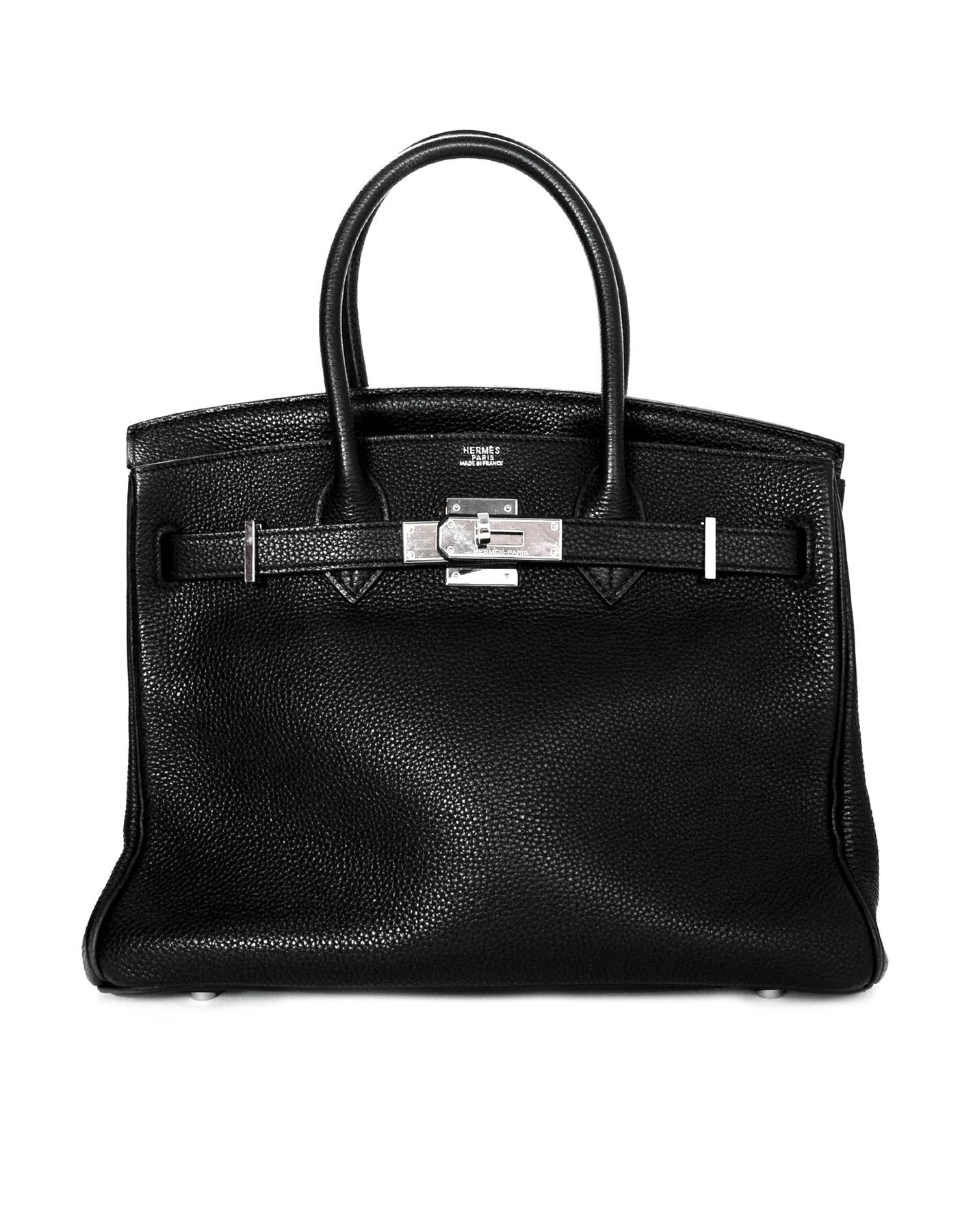 Hermes Black Togo Leather 30CM Birkin Bag w. Palladium/Silvertone Hardware In Good Condition In New York, NY