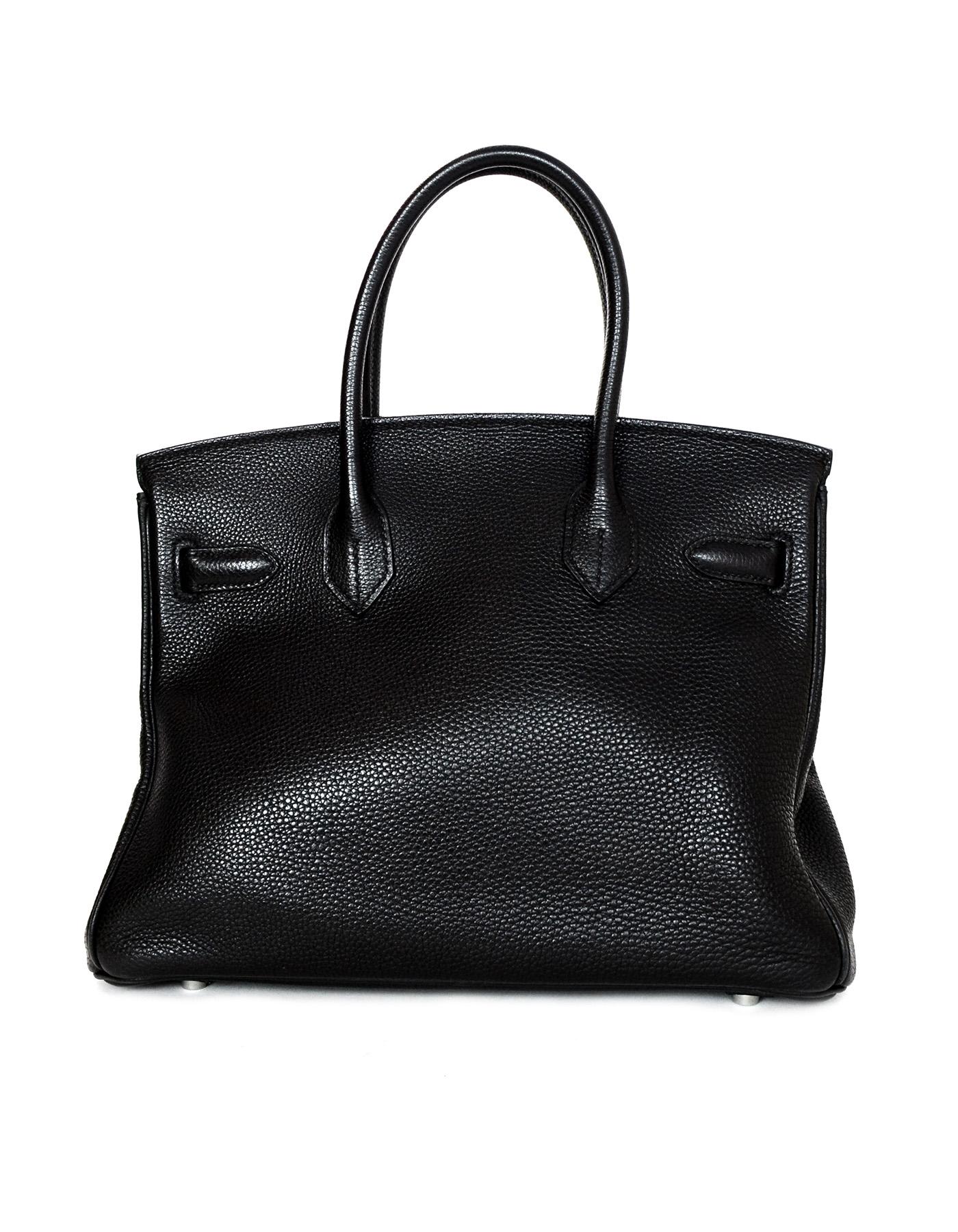 Hermes Black Togo Leather 30CM Birkin Bag w. Palladium/Silvertone Hardware 1