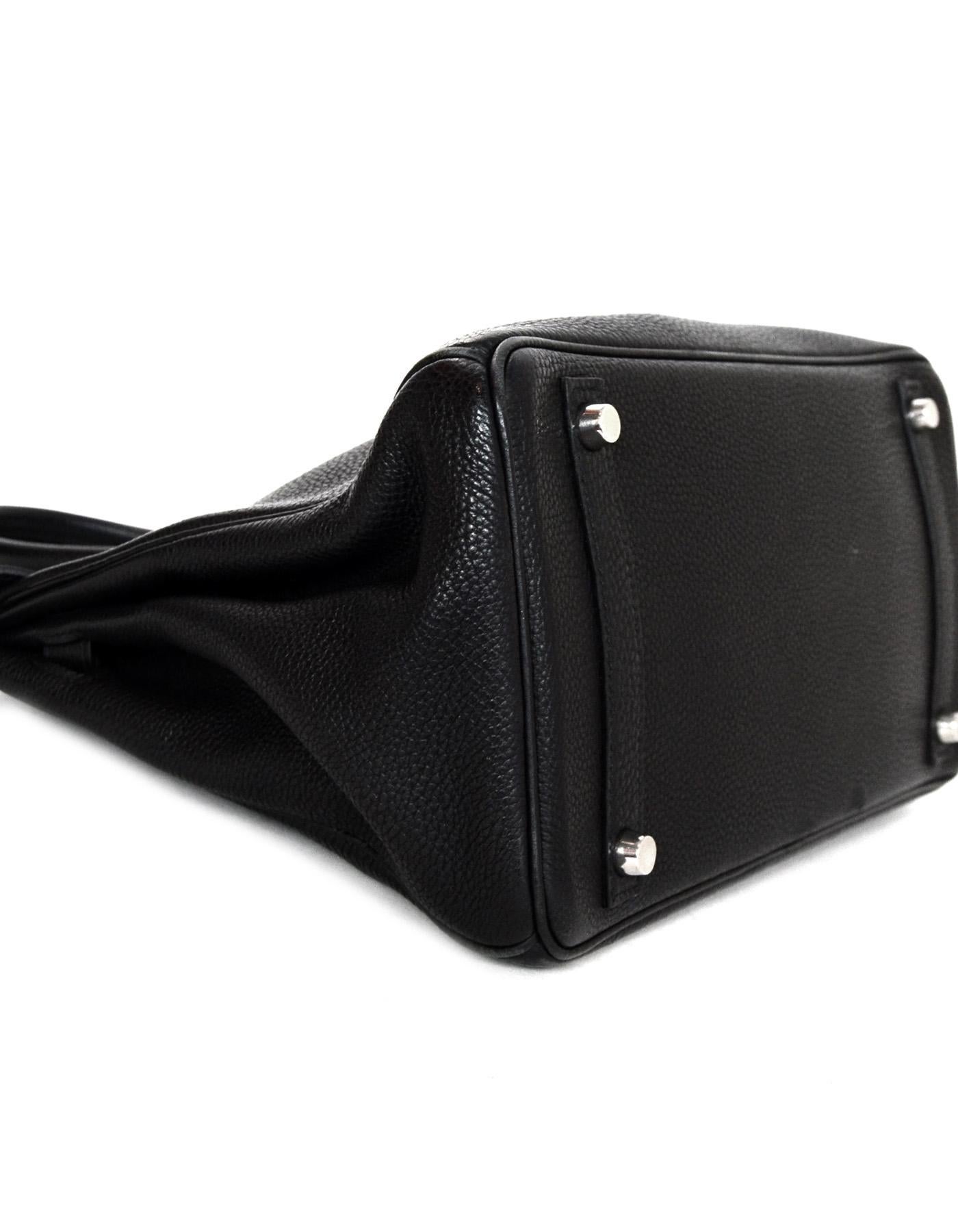 Hermes Black Togo Leather 30CM Birkin Bag w. Palladium/Silvertone Hardware 2