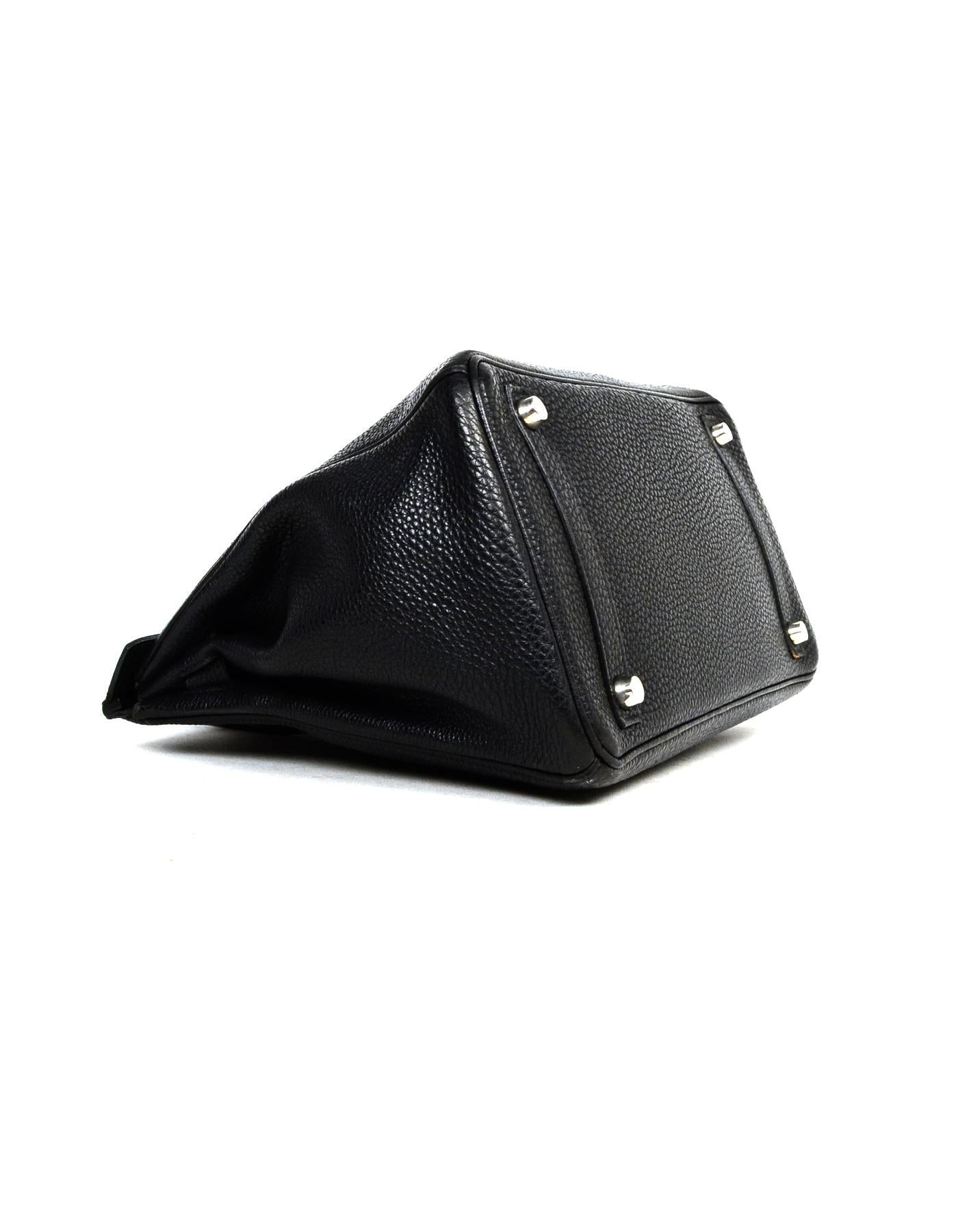 Women's Hermes Black Togo Leather 30cm Birkin Bag W/ PHW