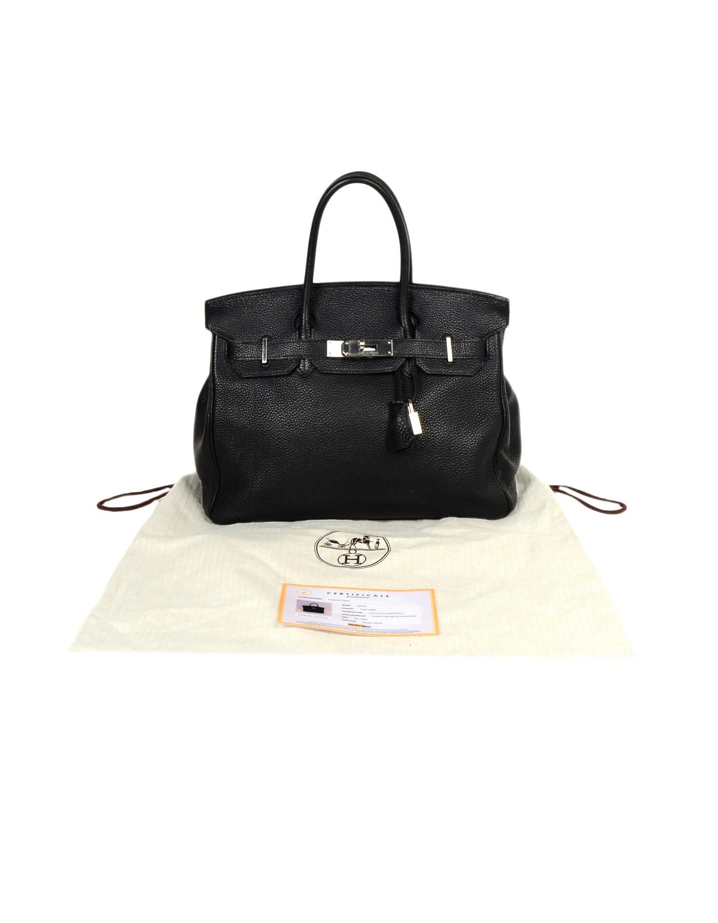 Hermes Black Togo Leather 30cm Birkin Bag W/ PHW 5