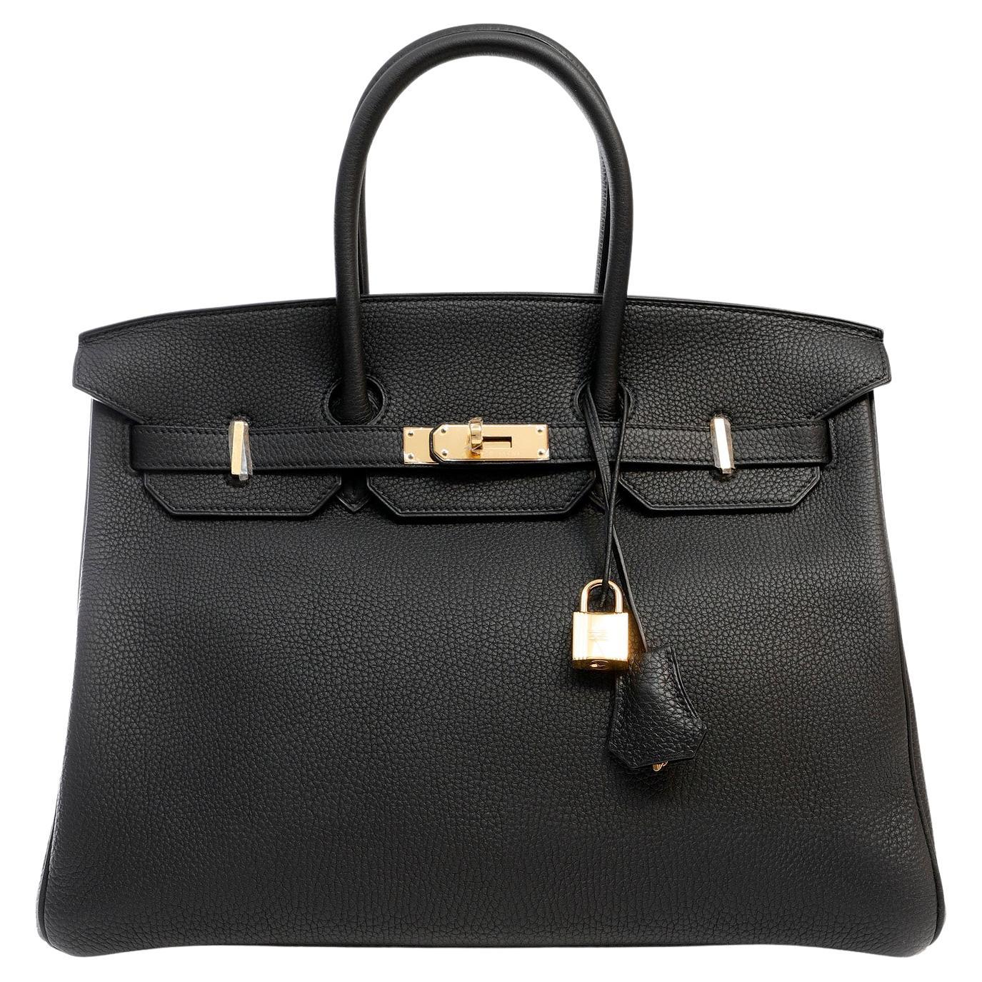 Hermès Black Togo Leather 35 cm Birkin with Gold Hardware