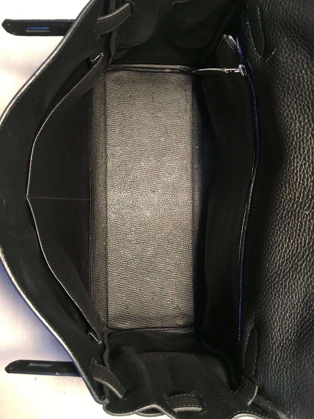 Hermes Black Togo Leather 35 cm Kelly Bag with Strap 7
