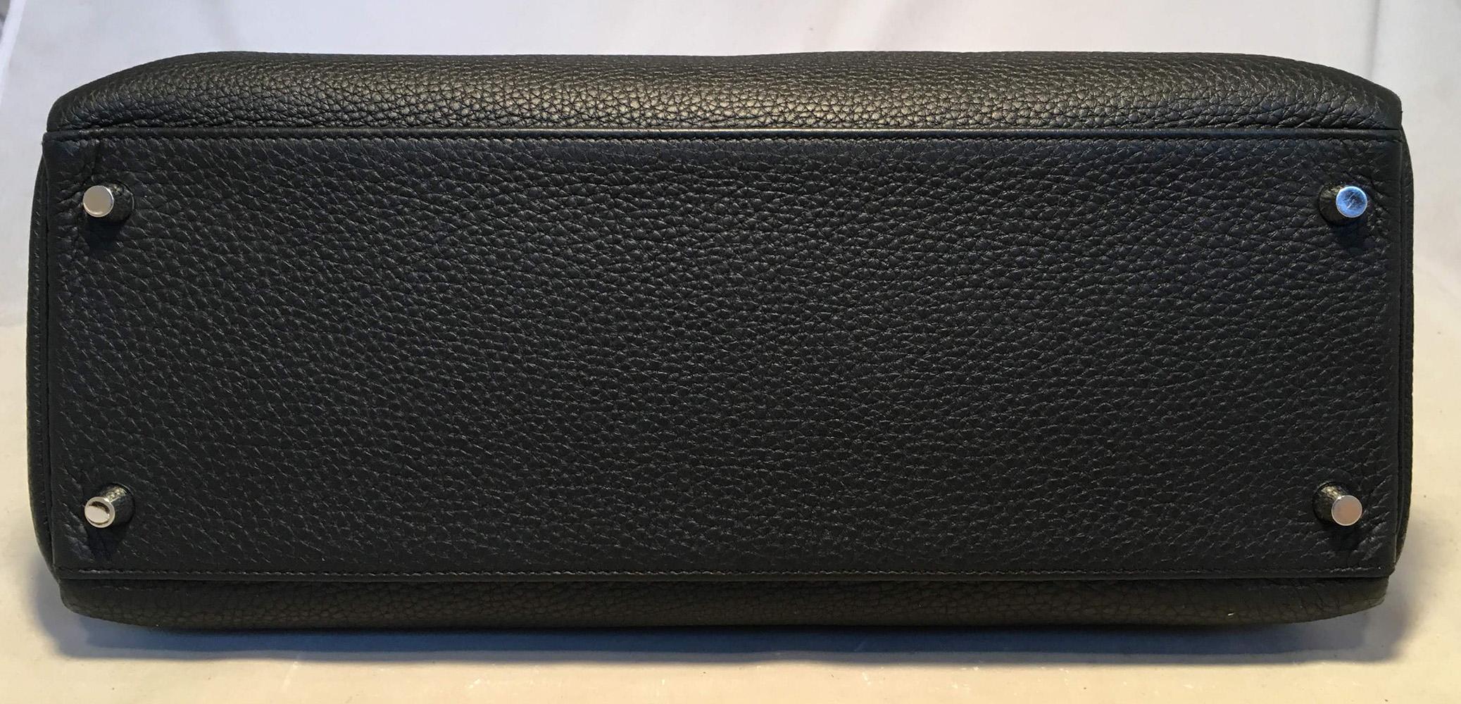 Hermes Black Togo Leather 35 cm Kelly Bag with Strap 1