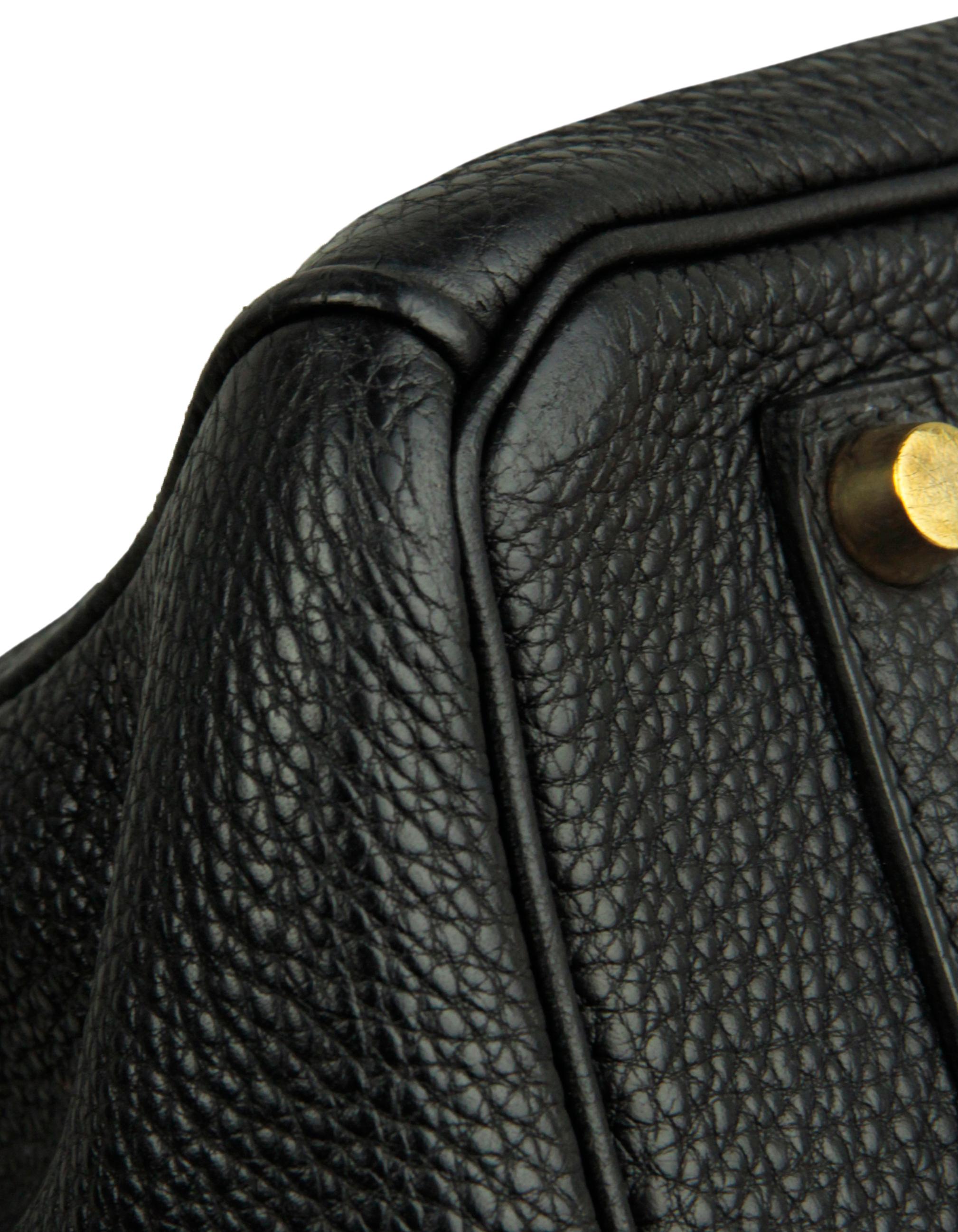 Women's Hermes Black Togo Leather 35cm Birkin Bag GHW